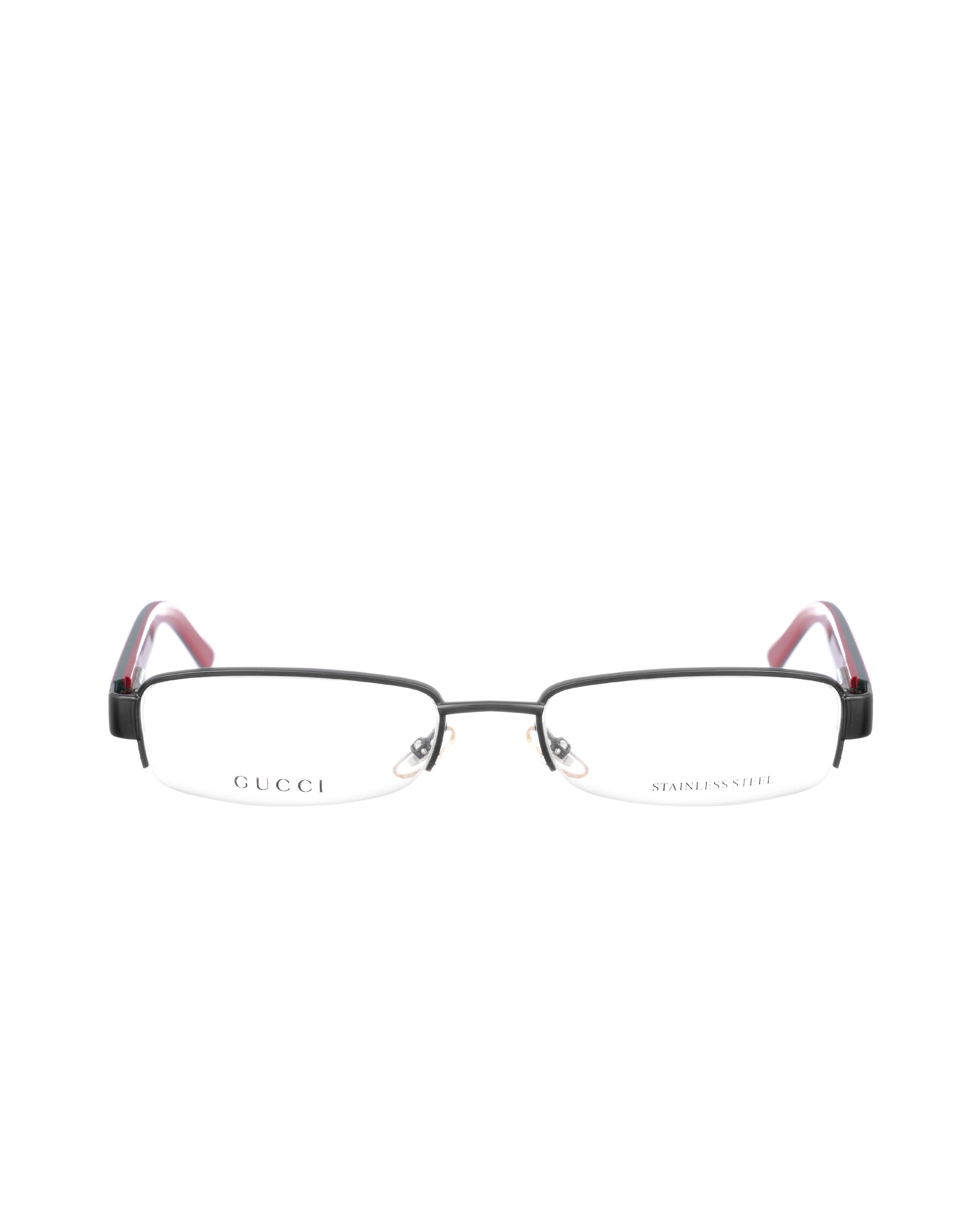 Gucci Gucci 00s Green & Red Half Rim Glasses Size ONE SIZE - 1 Thumbnail