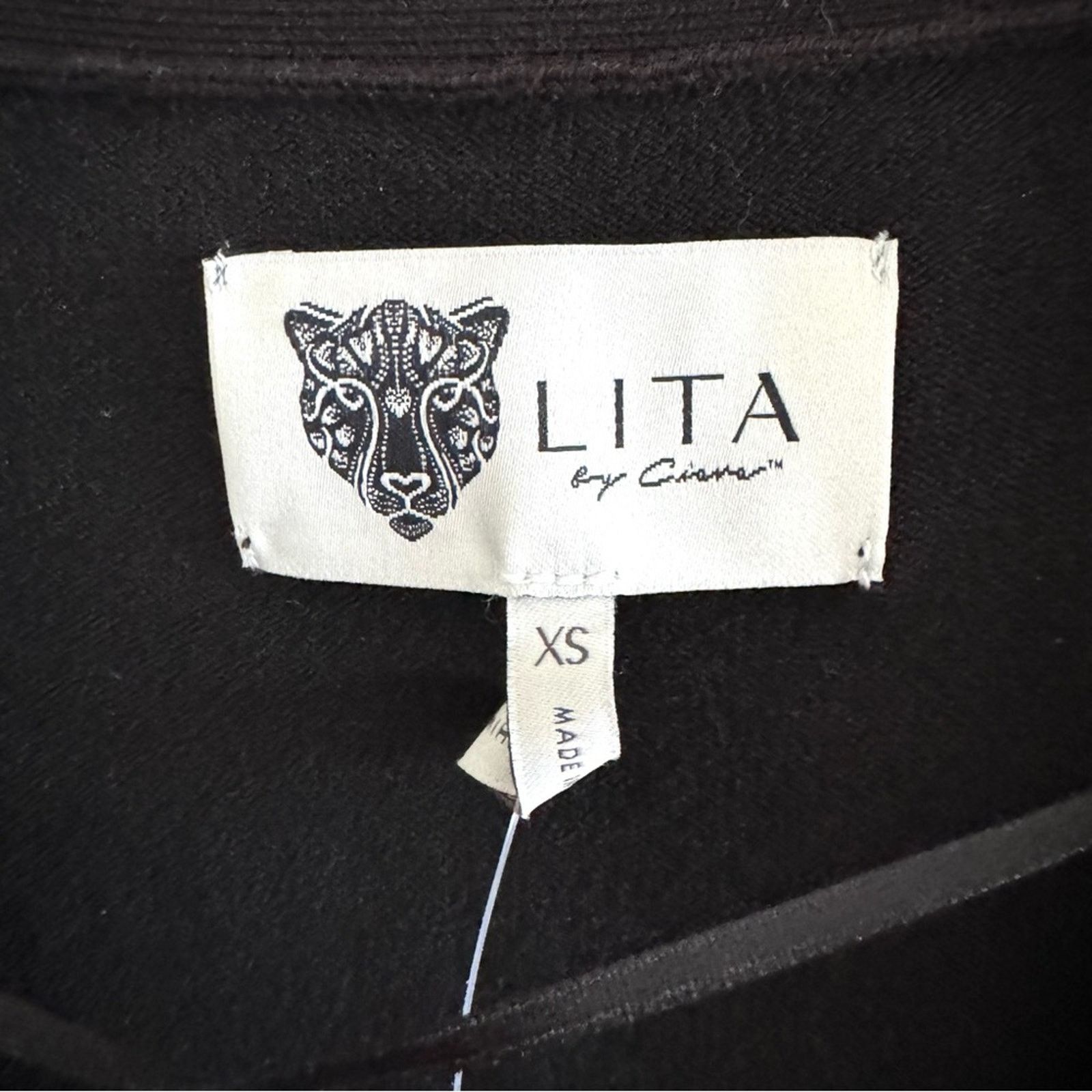 Other NWT! LITA By Ciara Black Long Cardigan, Size XS, MSRP.$298 Size XS / US 0-2 / IT 36-38 - 12 Thumbnail