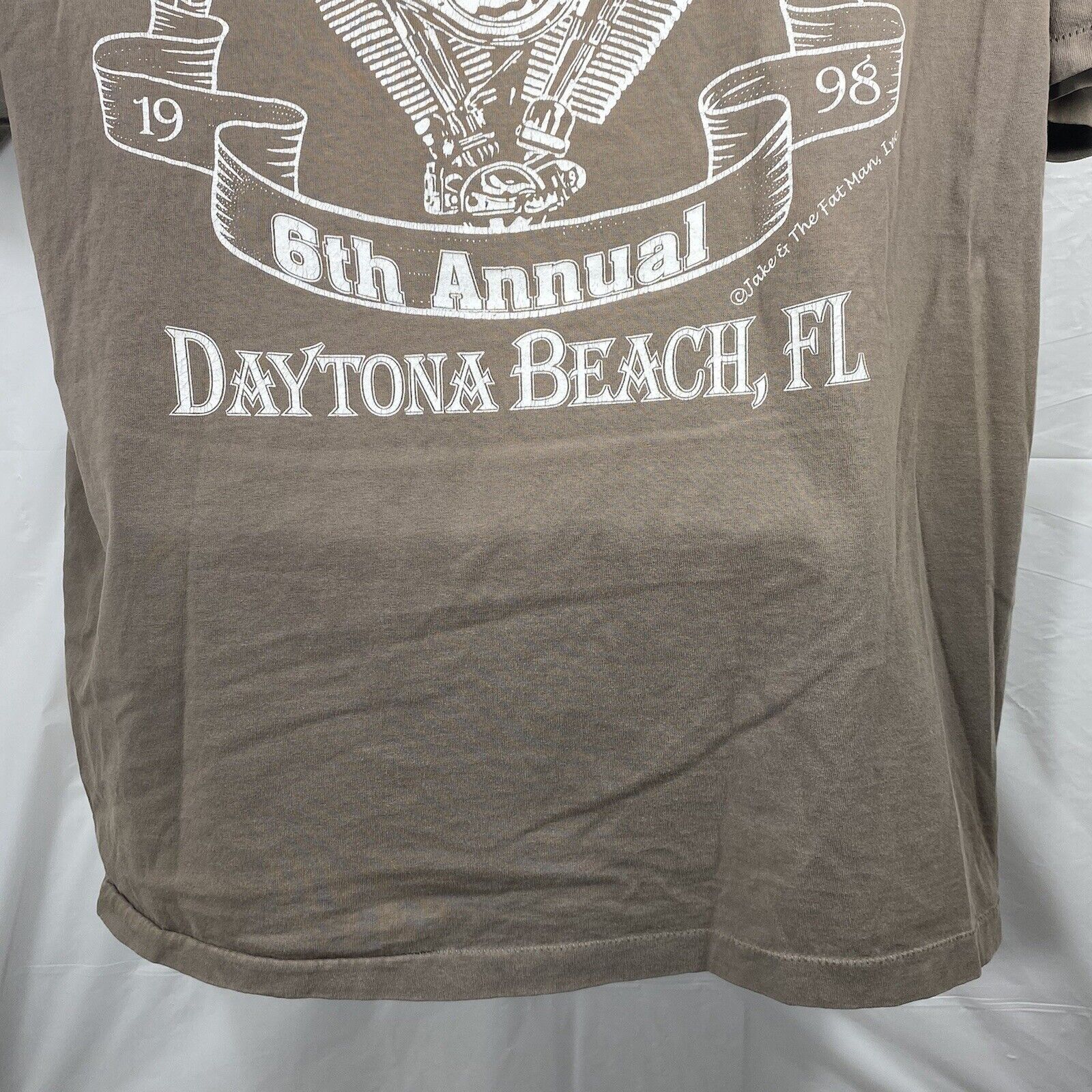 Vintage Vintage Biketoberfest 1998 Daytona Beach 6th Graphic T Shirt Size US XL / EU 56 / 4 - 11 Thumbnail