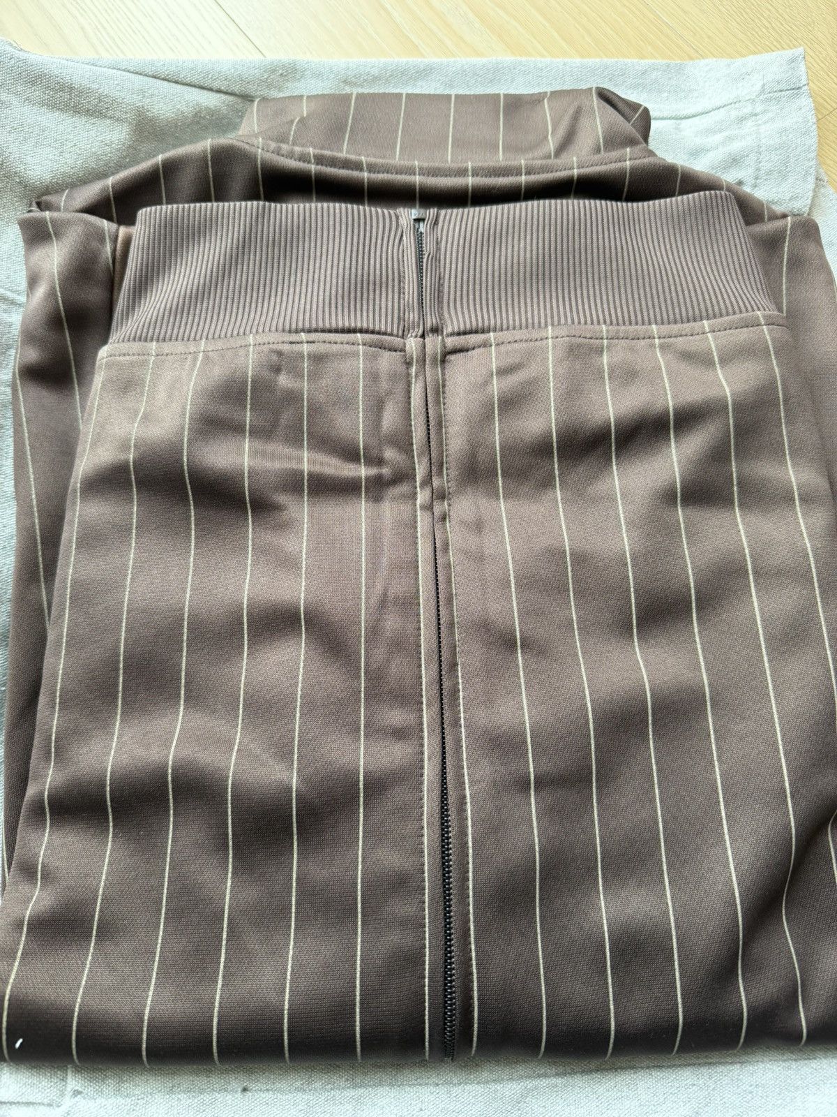 Corteiz Corteiz Pinstripe Track Jacket (Large/Brown) Size US L / EU 52-54 / 3 - 5 Thumbnail
