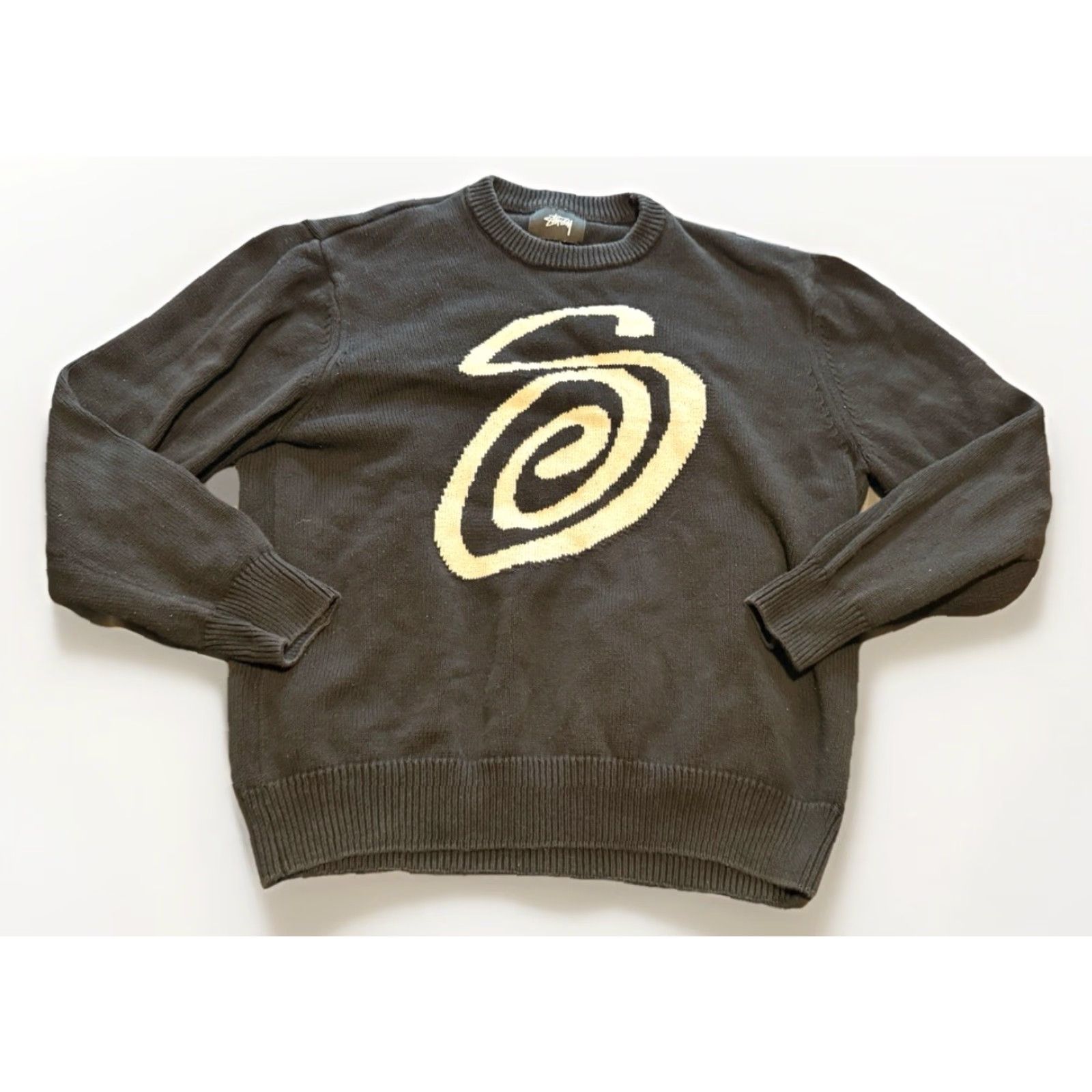 Vintage Stussy Sweater Unisex Adults Crew Neck Pullover Wool Polyester Black Size L Size US L / EU 52-54 / 3 - 2 Thumbnail