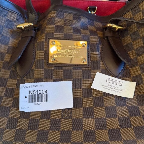 Louis Vuitton Louis Vuitton Damier Ebene Hampstead MM Medium Size Tote Vin Size ONE SIZE - 2 Thumbnail