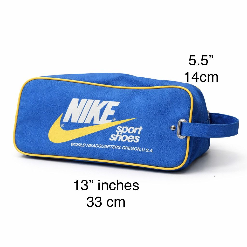 Nike Nike 80s VTG Shoe Bag Blue Yellow Retro Gym Pouch Rare OG Size ONE SIZE - 8 Thumbnail