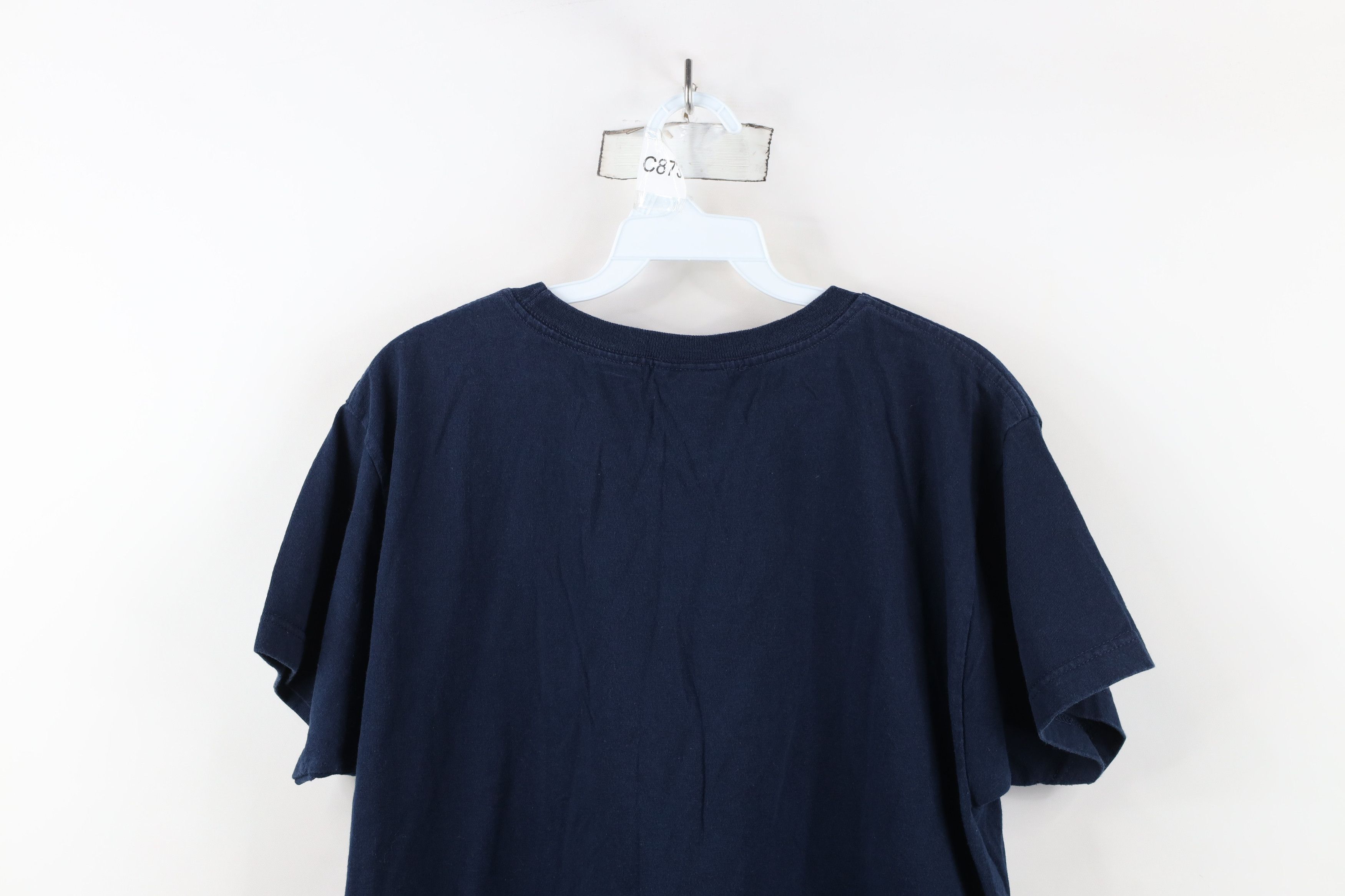 Reebok × Vintage Vintage 90s Reebok Spell Sports Short Sleeve T-Shirt Blue Size L / US 10 / IT 46 - 13 Thumbnail
