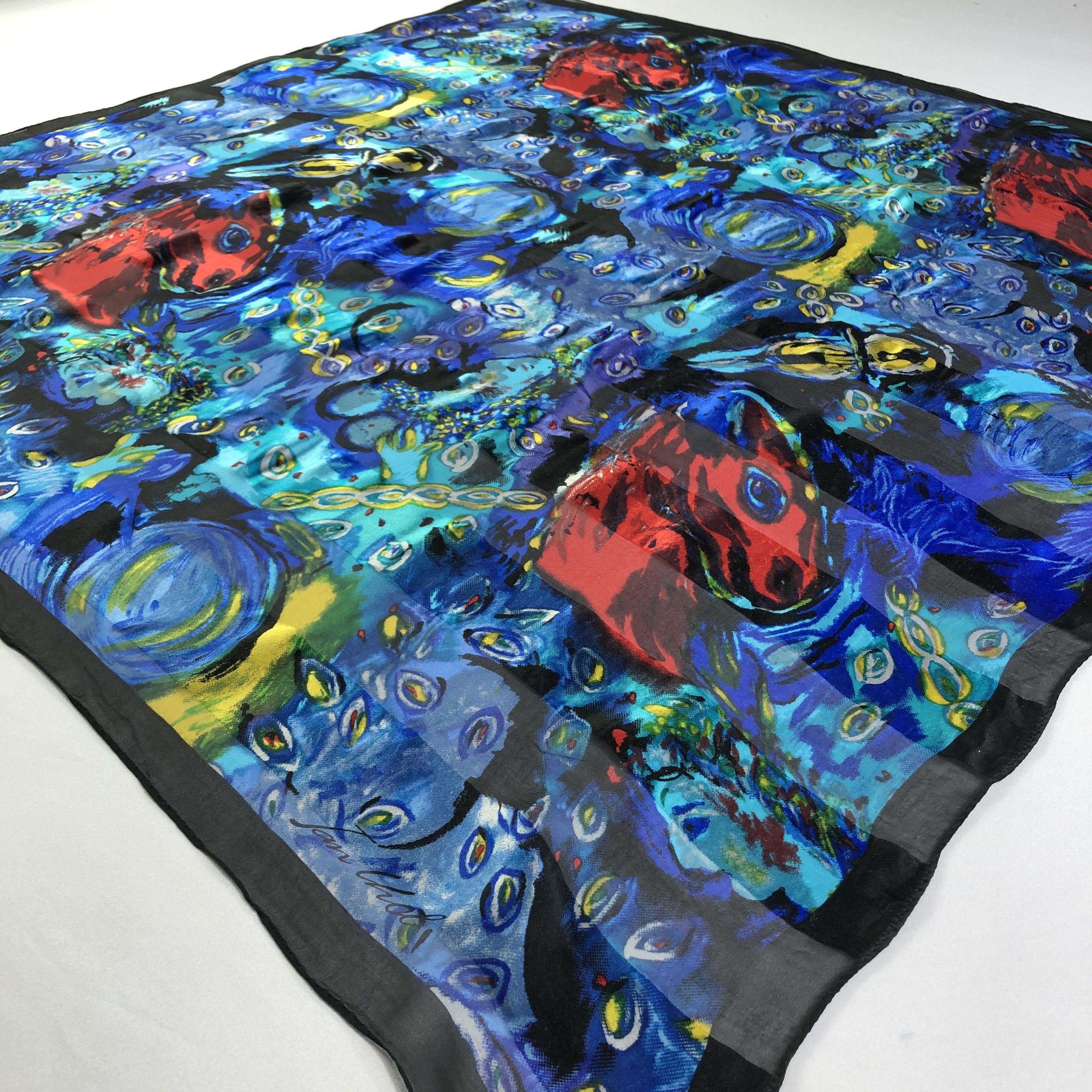 Vintage Vintage Silk Scarf Size ONE SIZE - 4 Thumbnail