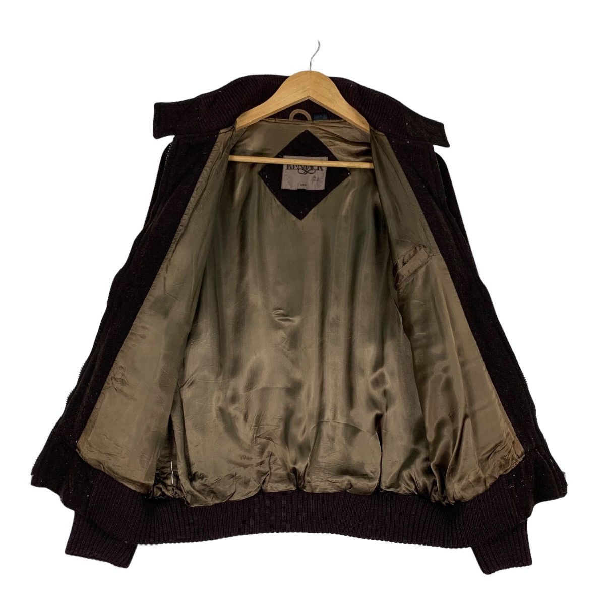Japanese Brand KENJACK Dark Brown Wool Bomber Jacket #1069-C48 Size US L / EU 52-54 / 3 - 11 Thumbnail