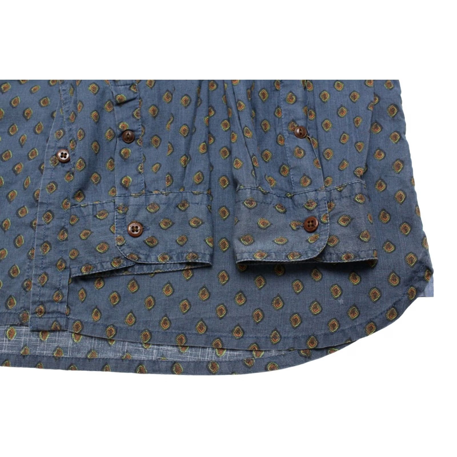 Vintage Woolrich Shirt Men's US LARGE Pocket Spread Collar Button Up Patterned Blue Size US L / EU 52-54 / 3 - 5 Thumbnail