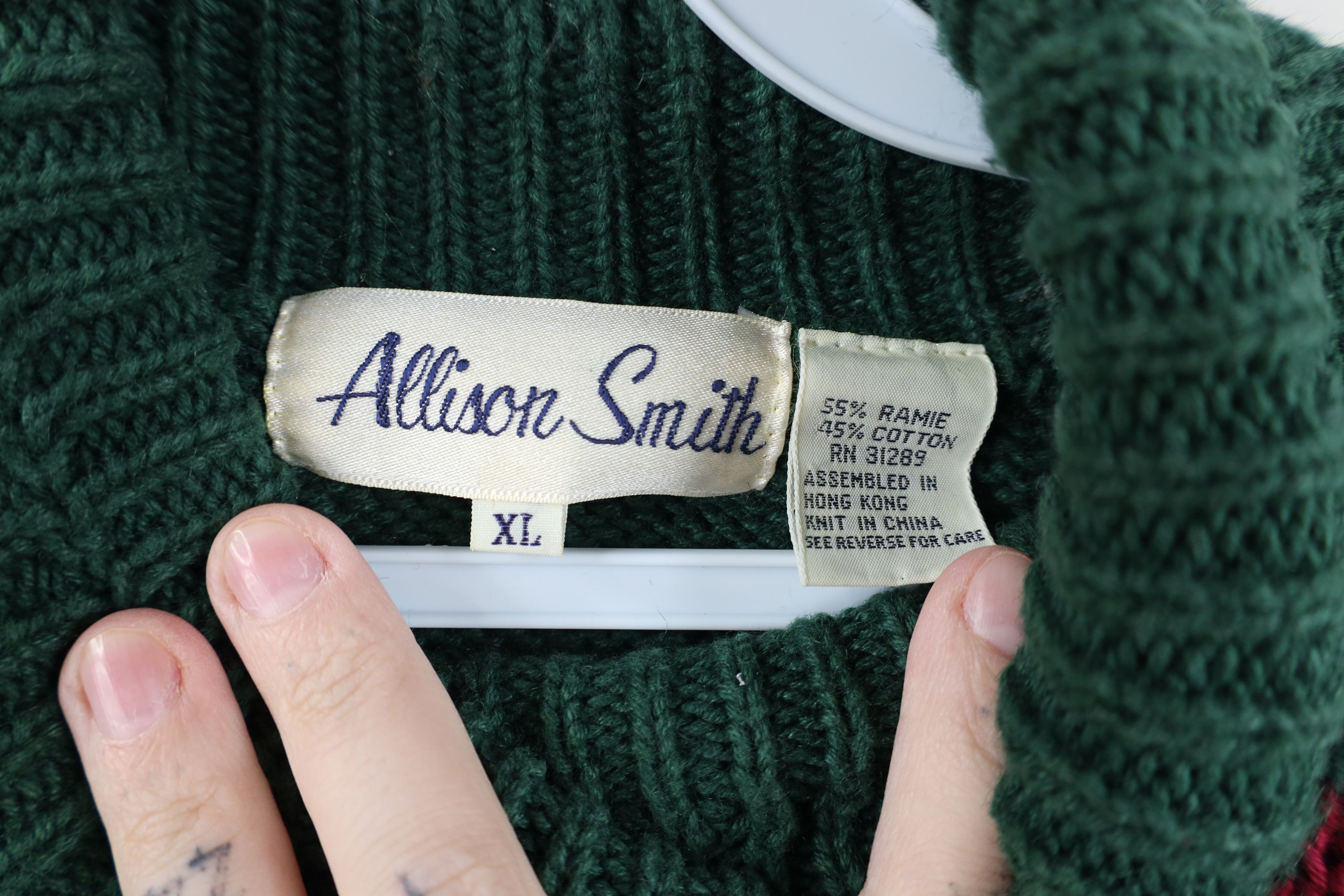 Vintage Vintage 90s Streetwear Nature Leaf Knit Turtleneck Sweater Size XL / US 12-14 / IT 48-50 - 12 Thumbnail