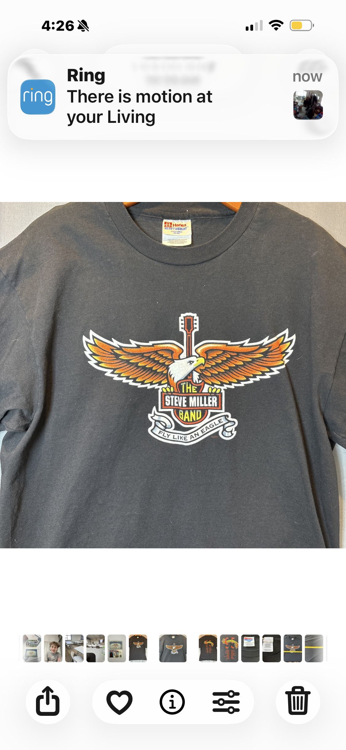 Band Tees Steve Miller Band 50th Anniversary Tour Shirt Fly Like Eagle Size US L / EU 52-54 / 3 - 1 Thumbnail