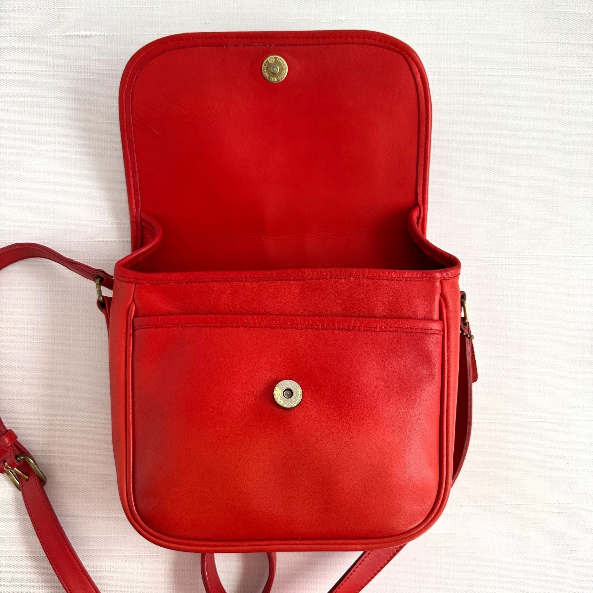Coach Vintage 1980s Coach Red Tailored Pouch 4110 Made in NYC Size ONE SIZE - 6 Thumbnail