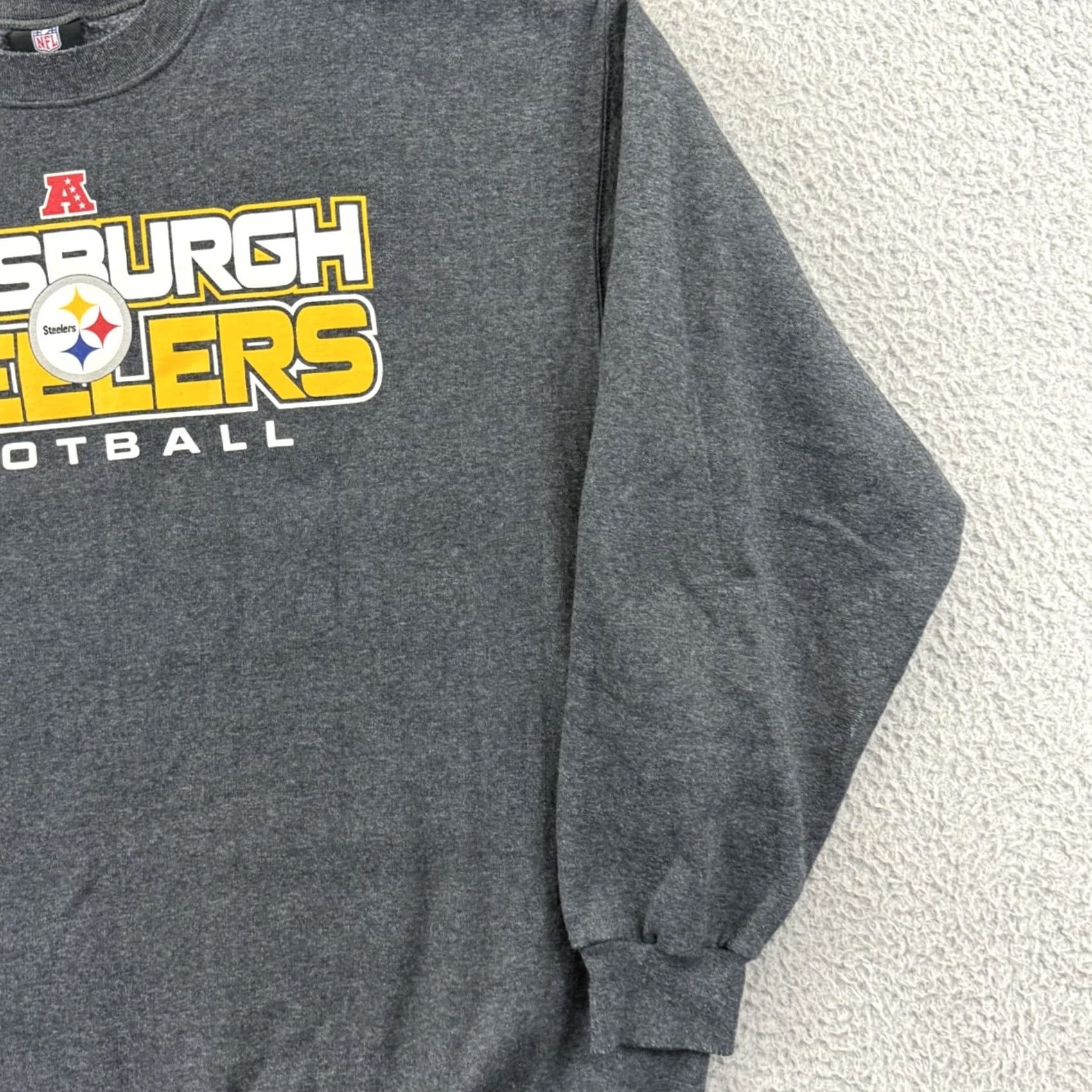 NFL VINTAGE Pittsburgh Steelers Sweatshirt Mens XL Gray NFL Sport Pullover Size US XL / EU 56 / 4 - 5 Thumbnail