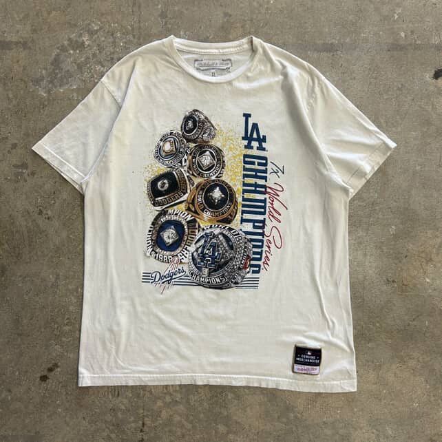 MLB × Vintage Vintage LA Dodgers Tee Championship Ring Size US XL / EU 56 / 4 - 1 Thumbnail