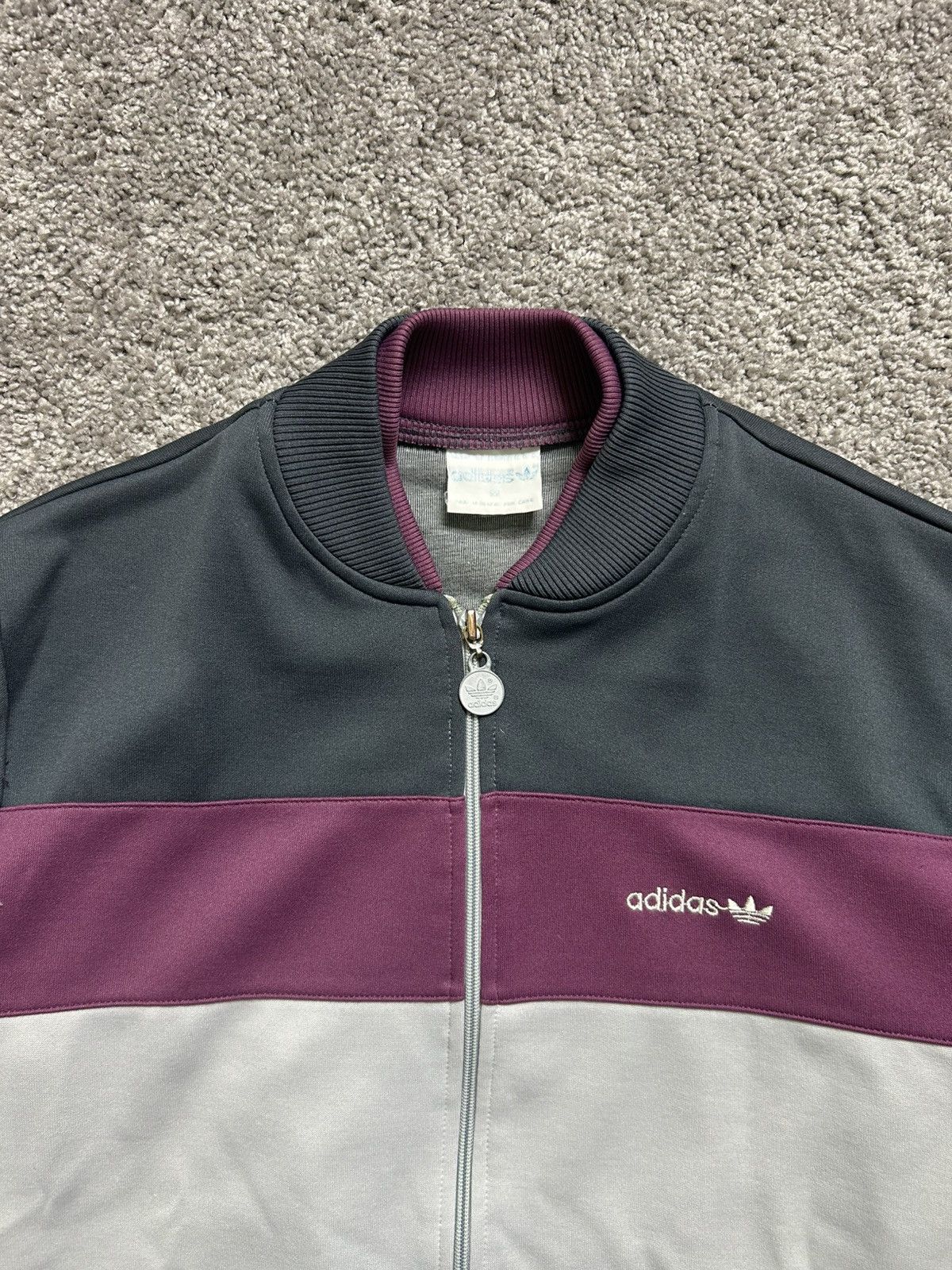 Adidas Vintage 80s Adidas Tri Tone Track Suit Set Jacket Pants Size US M / EU 48-50 / 2 - 3 Thumbnail