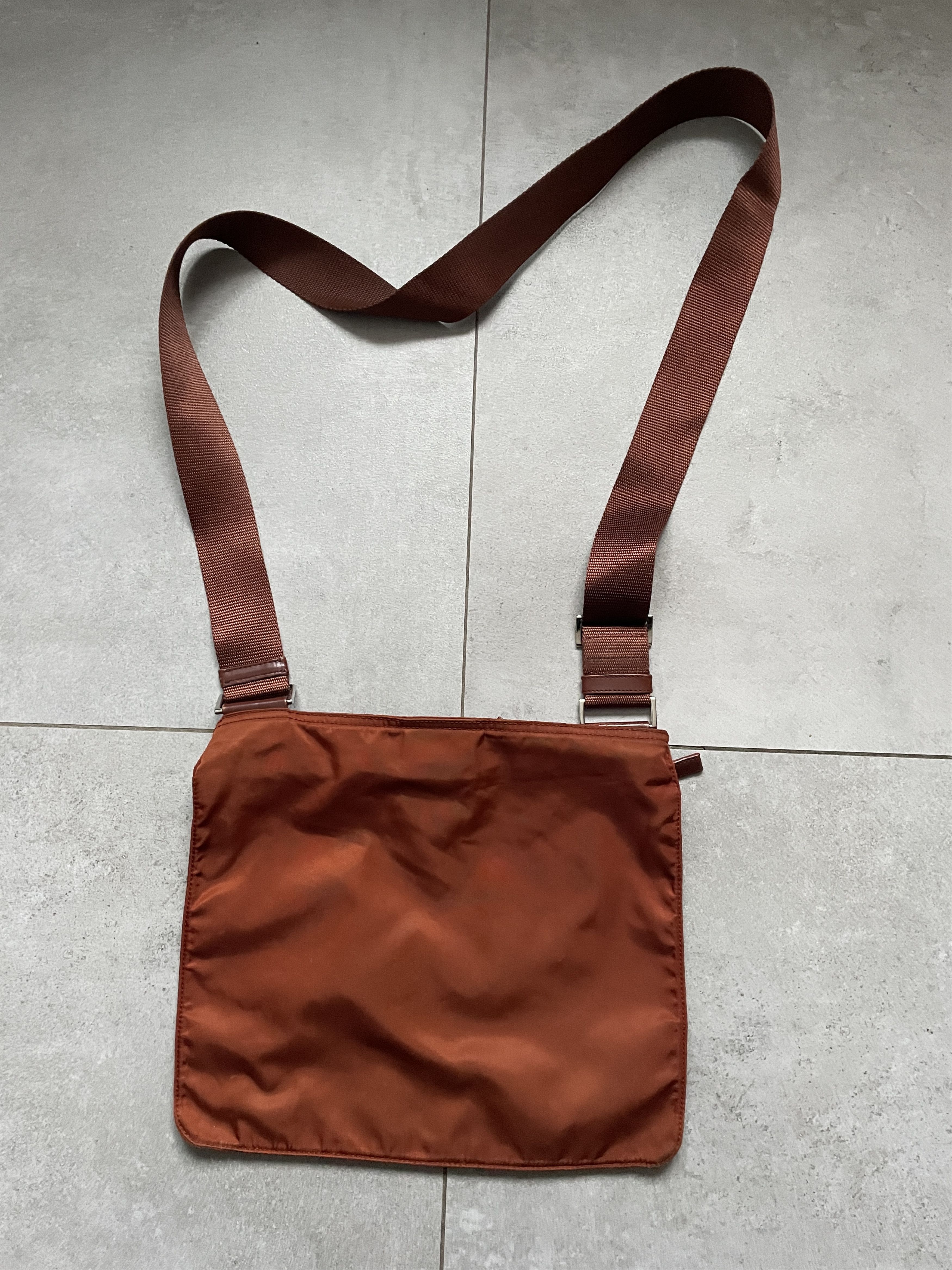 Prada Y2K PRADA BRICK ORANGE BROWN NYLON SHOULDER BAG Size ONE SIZE - 3 Thumbnail