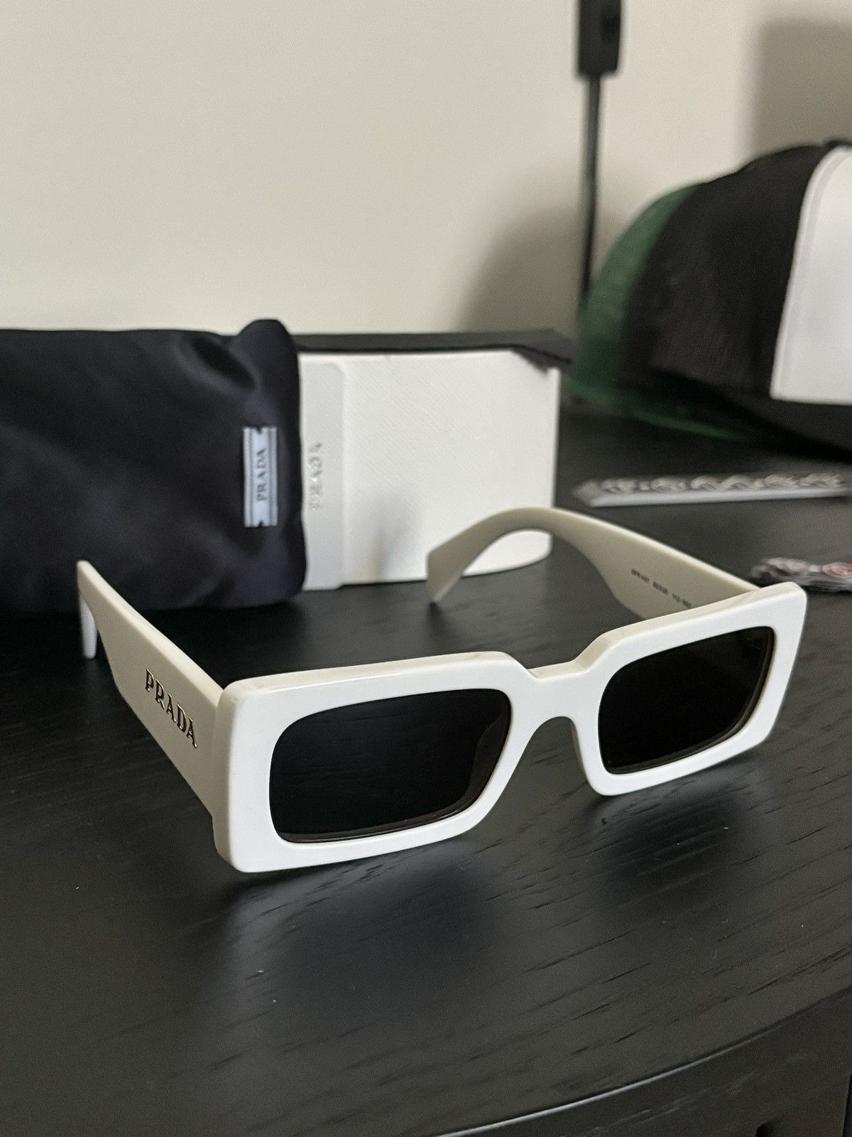 Prada PRADA WHITE DISCO SUNGLASSES Size ONE SIZE - 1 Thumbnail