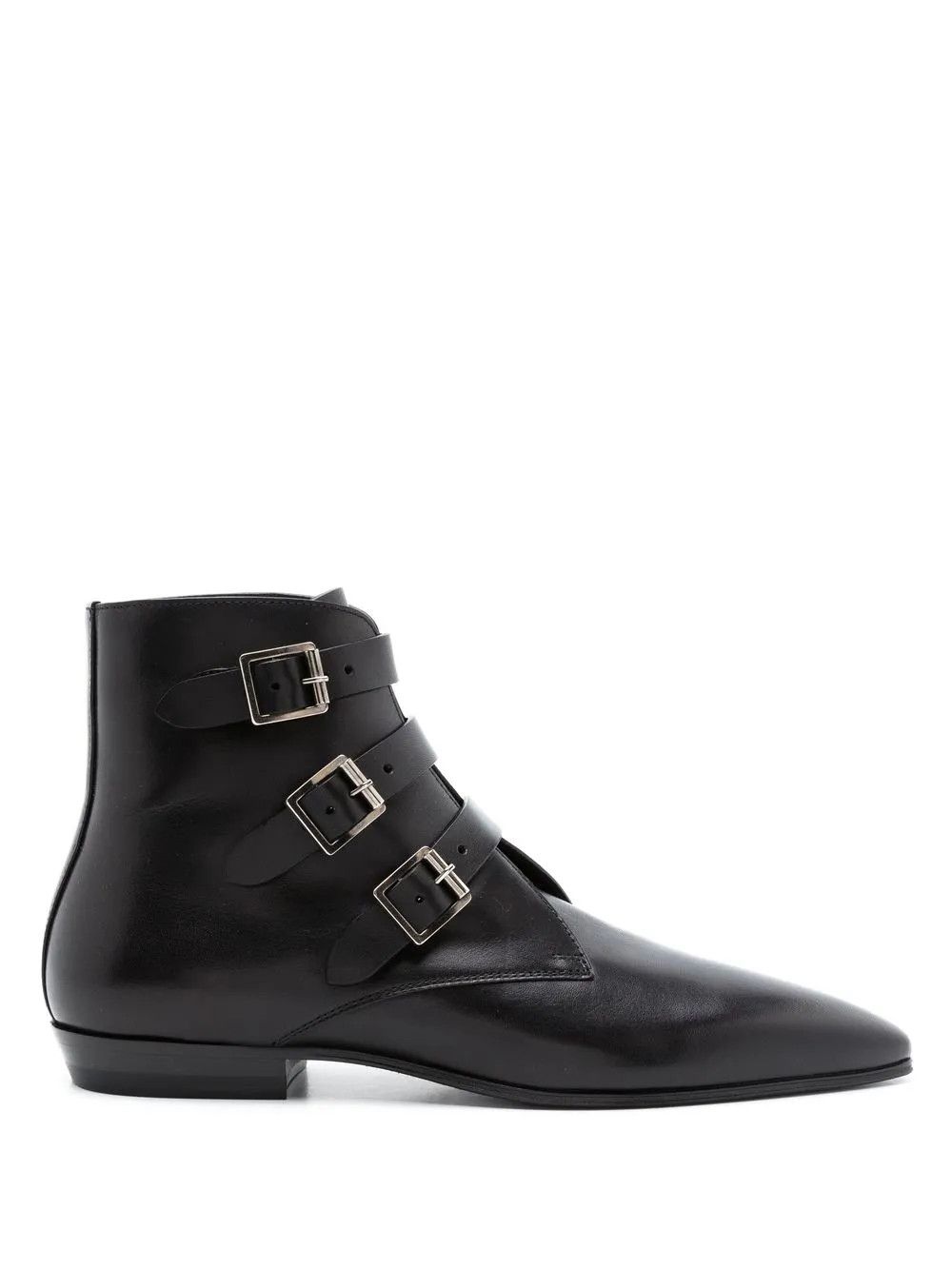 Saint Laurent Paris o1bcso1str1225 Smith Sneakers In Grained Leather in Black Size US 7 / IT 37 - 1 Thumbnail