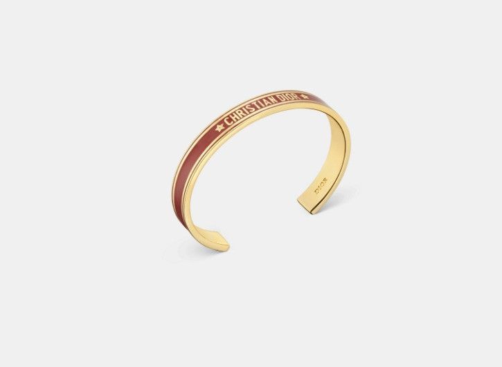 Dior o1w1db11224 Size: OS / Code Bangle in Gold & Coral Size ONE SIZE - 1 Thumbnail