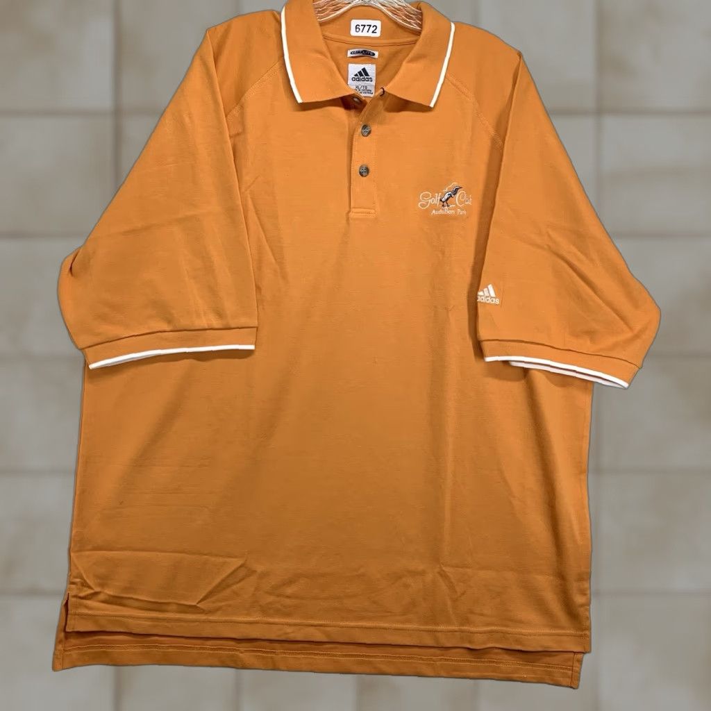 Adidas Adidas Golf Polo Shirt XL Oversized Mango Orange Short Sleeve Athletic Mens NWT Size US XL / EU 56 / 4 - 1 Thumbnail