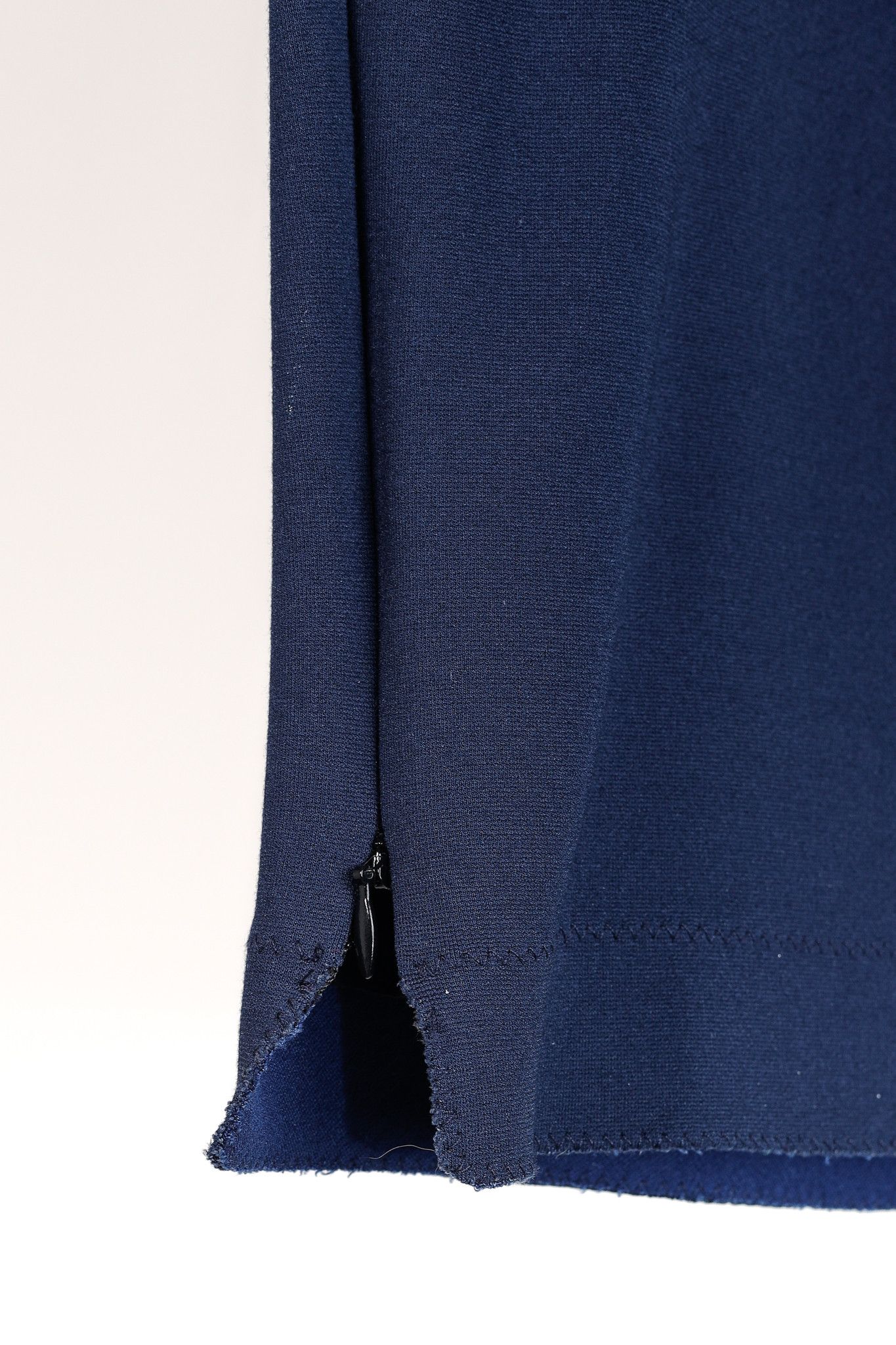 Marie Saint Pierre Marie Saint Pierre Louane Zipper Seam Navy Skirt Size 29" - 6 Thumbnail