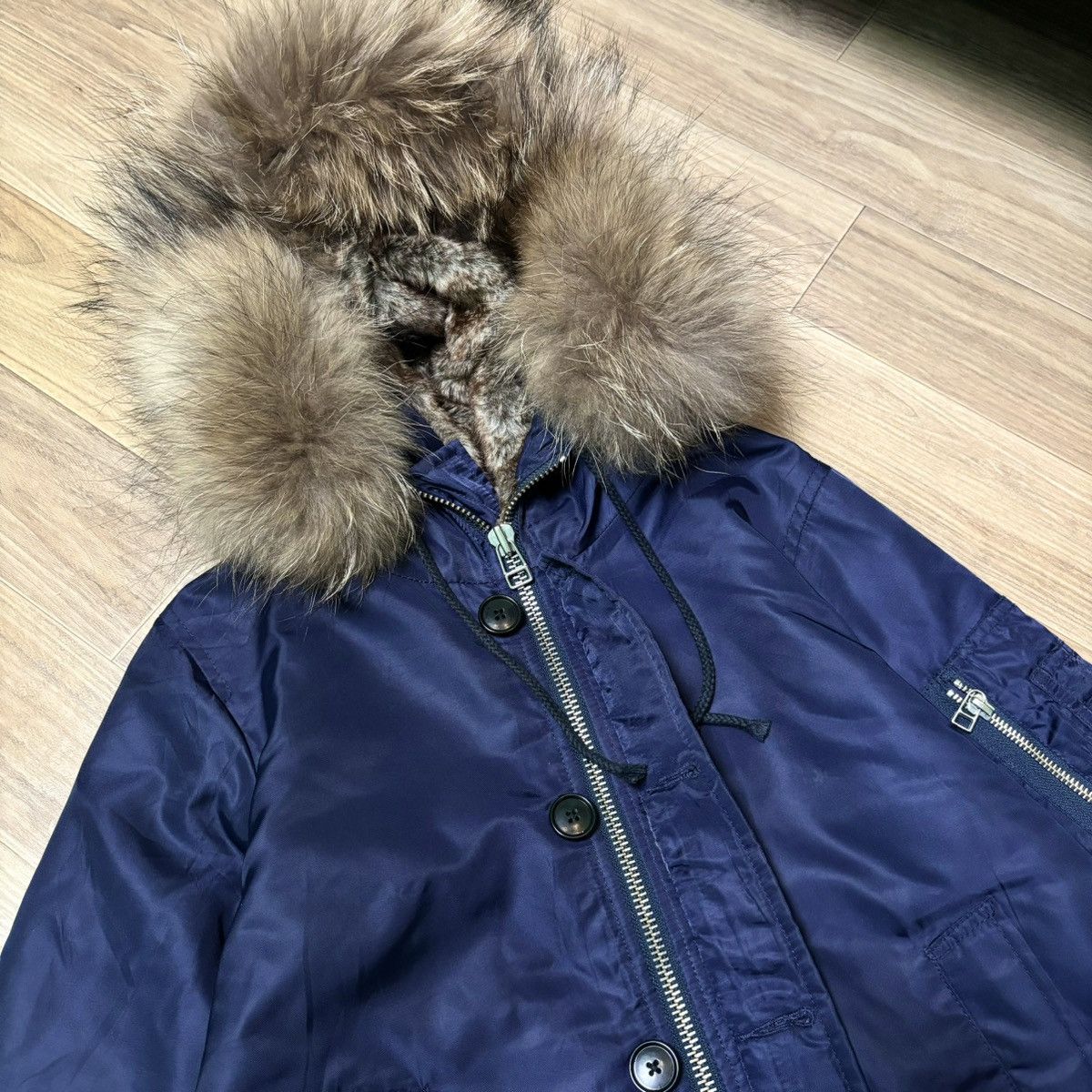 14th Addiction × If Six Was Nine × Le Grande Bleu (L.G.B.) G.O.A Kiffe bomber fur jacket ifsixwasnine lgb style Size US S / EU 44-46 / 1 - 7 Thumbnail