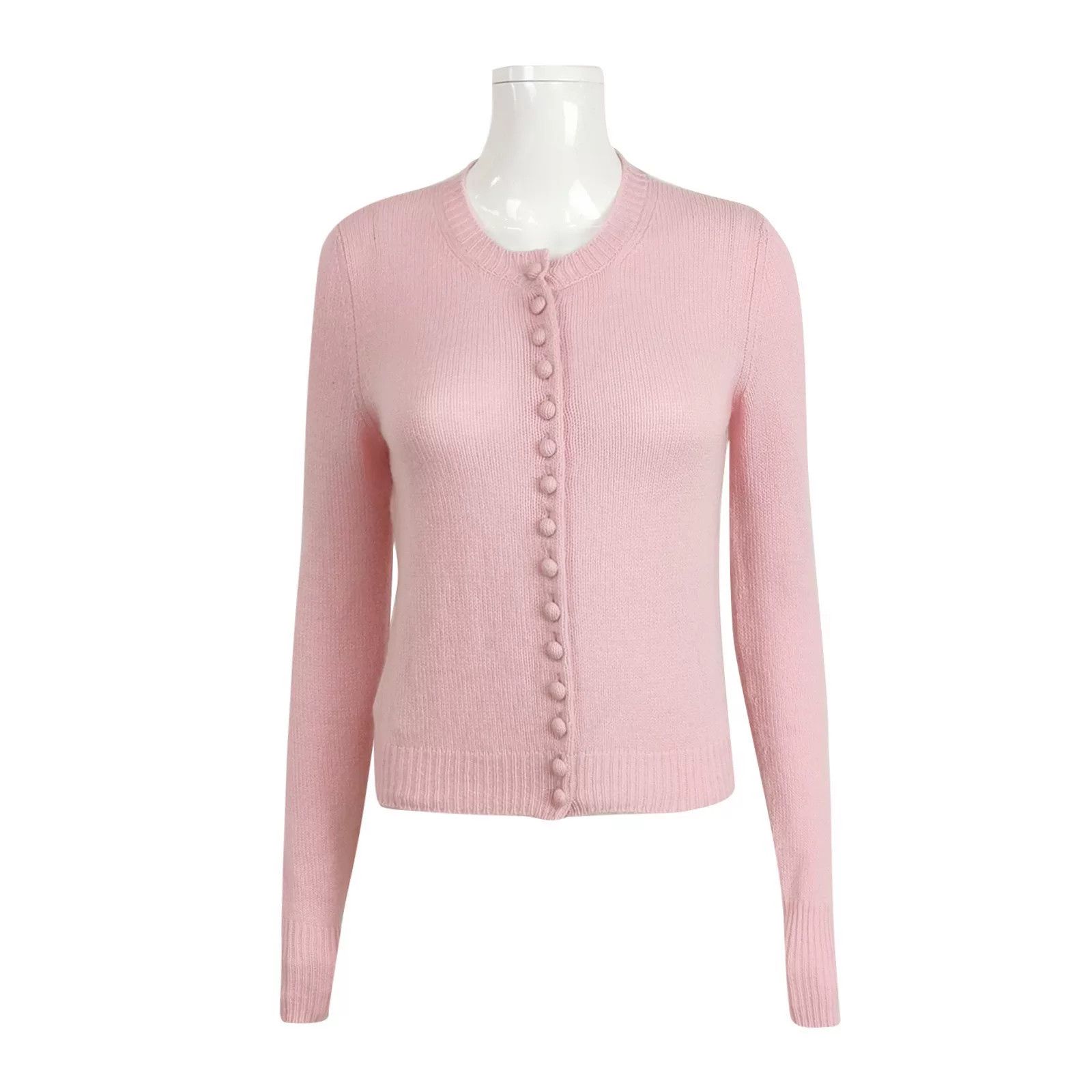 Prada Prada Light Pink Cashmere Cardigan Size S / US 4 / IT 40 - 1 Thumbnail