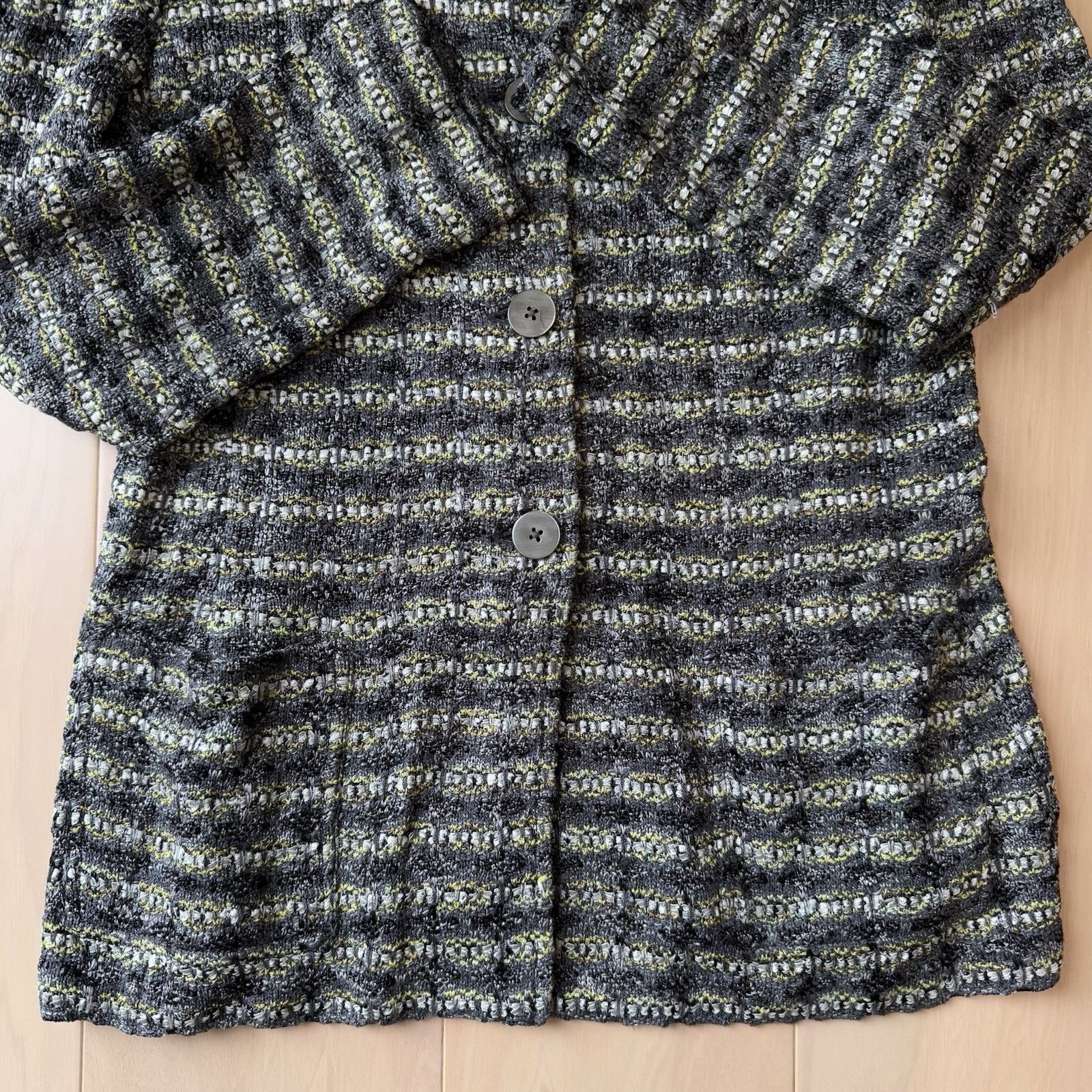 Salvatore Ferragamo St John Suit Jacket Women's 12 Multicolor Knit Cardigan Size XL / US 12-14 / IT 48-50 - 5 Thumbnail