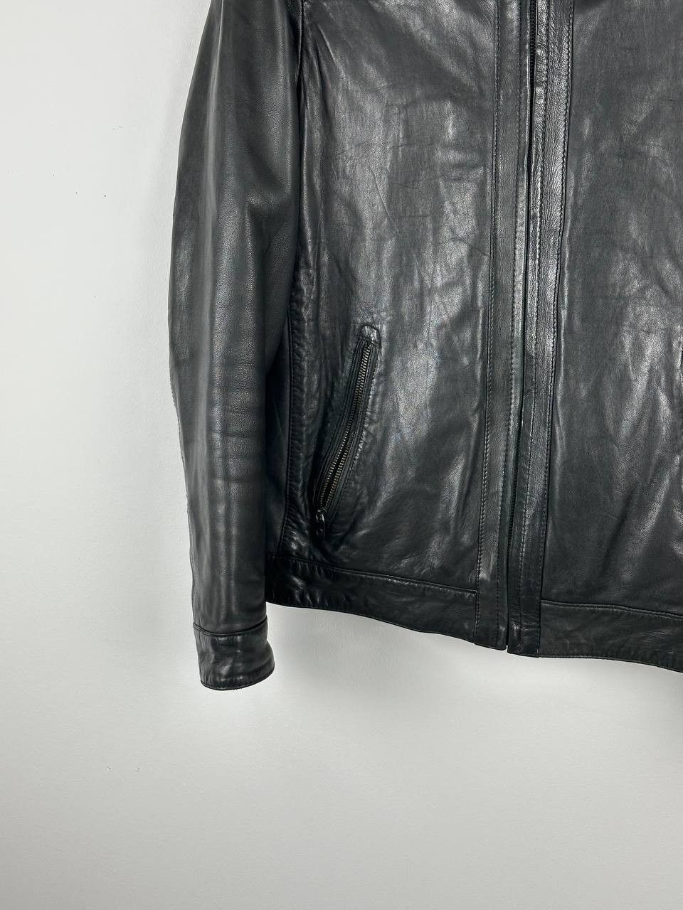 Ben Sherman Ben Sherman Black Leather Trucker Jacket Vintage Size US M / EU 48-50 / 2 - 4 Thumbnail