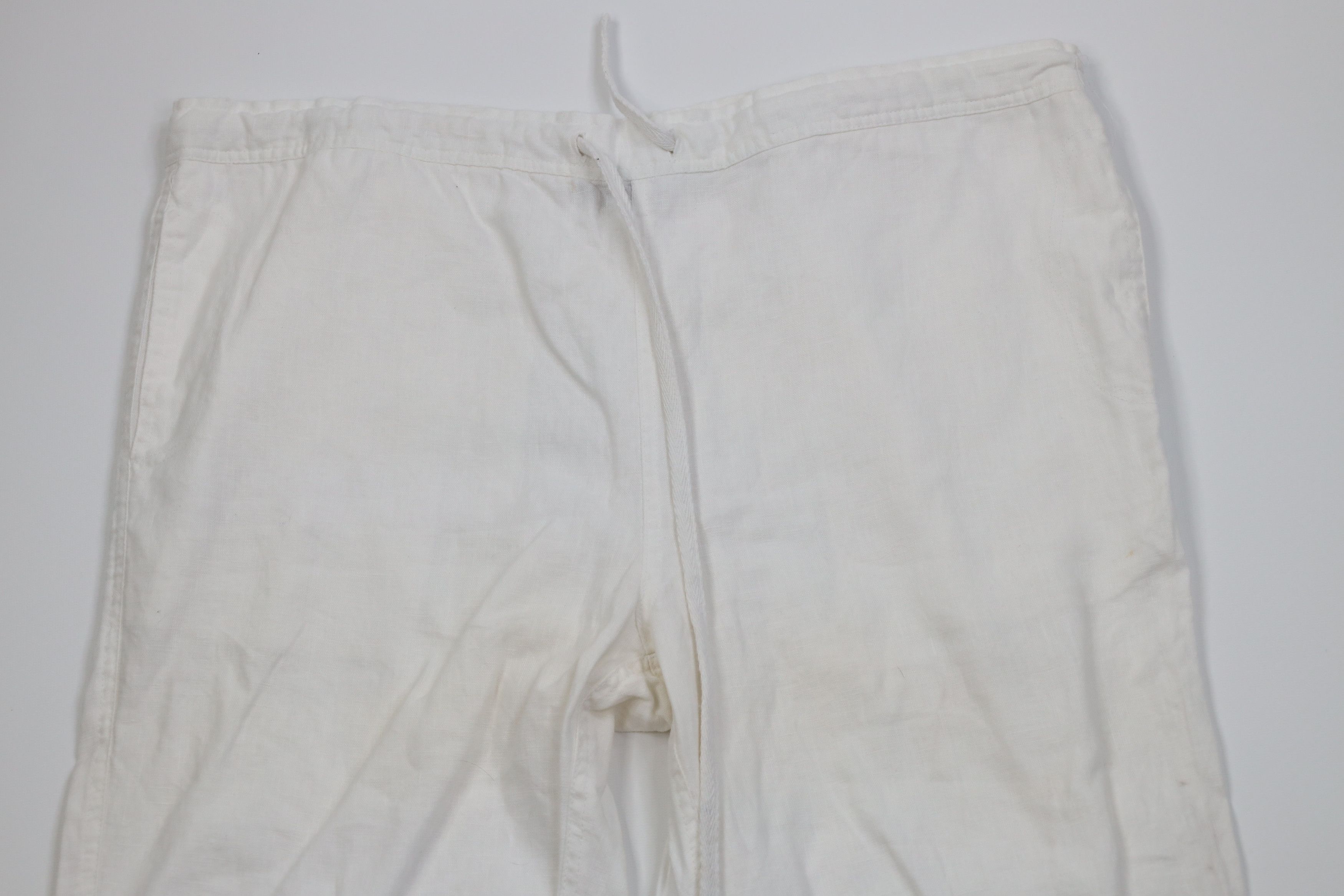 Vintage Vintage 90s Streetwear Sheer Linen Wide Leg Harem Pants Size US 34 / EU 50 - 2 Thumbnail