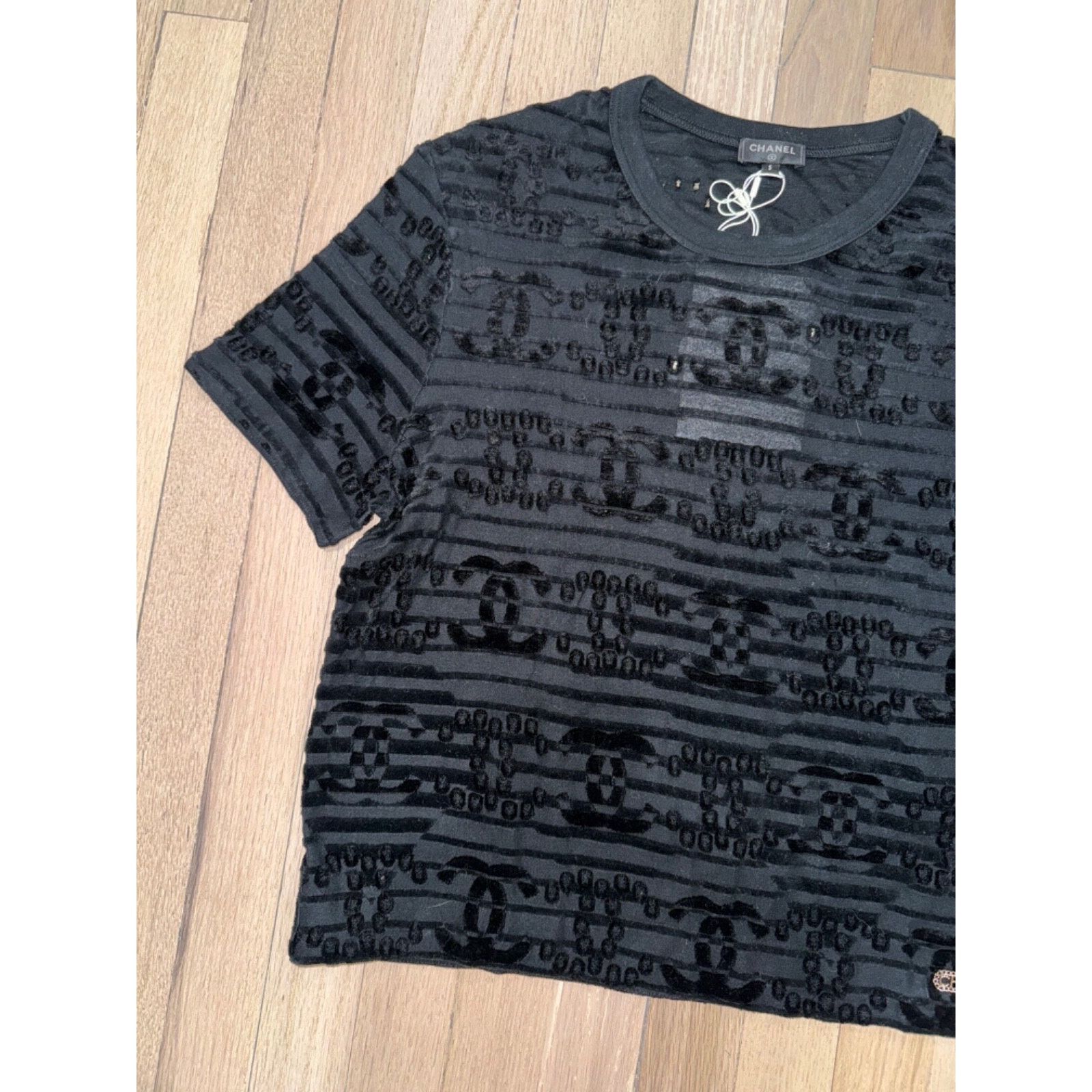 Chanel Chanel 21C Flocked Velvet Short Sleeve Tee T Shirt S Small Size S / US 4 / IT 40 - 6 Thumbnail