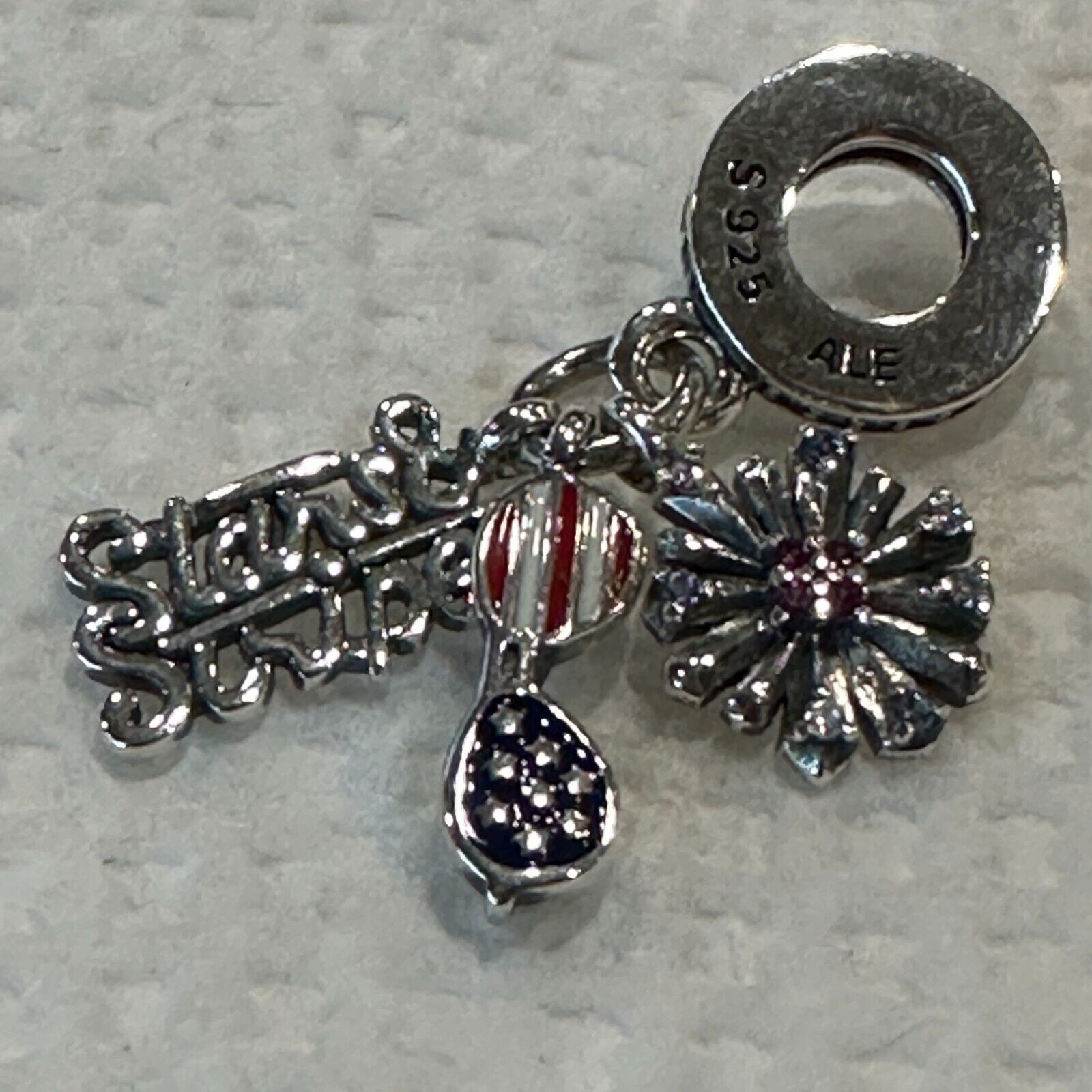 pandora Authentic Pandora, Stars and Stripes USA Dangle Charm, Patri Size ONE SIZE - 1 Thumbnail