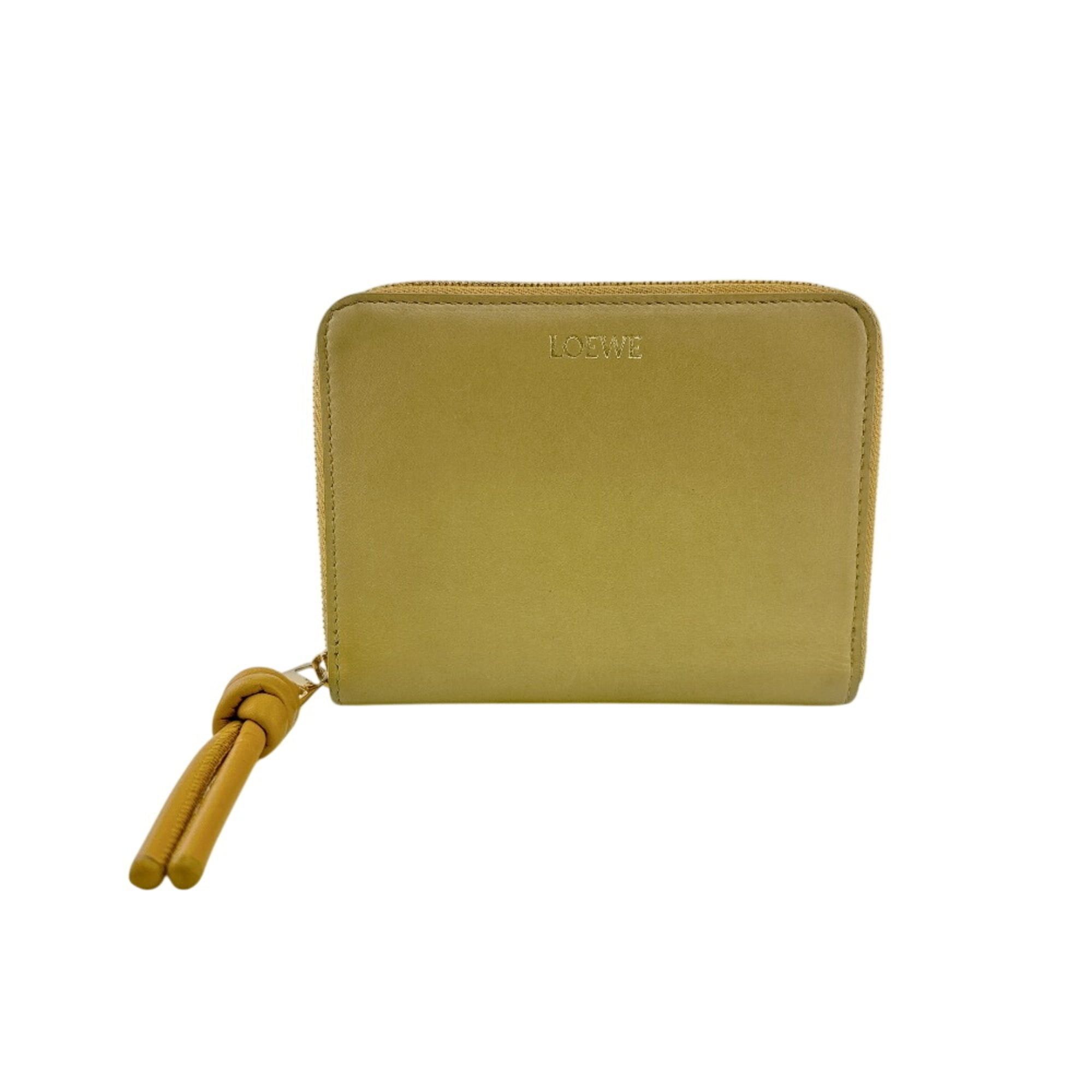 Loewe LOEWE Knot Compact Zip Wallet, Bi-fold Yellow Size ONE SIZE - 1 Thumbnail
