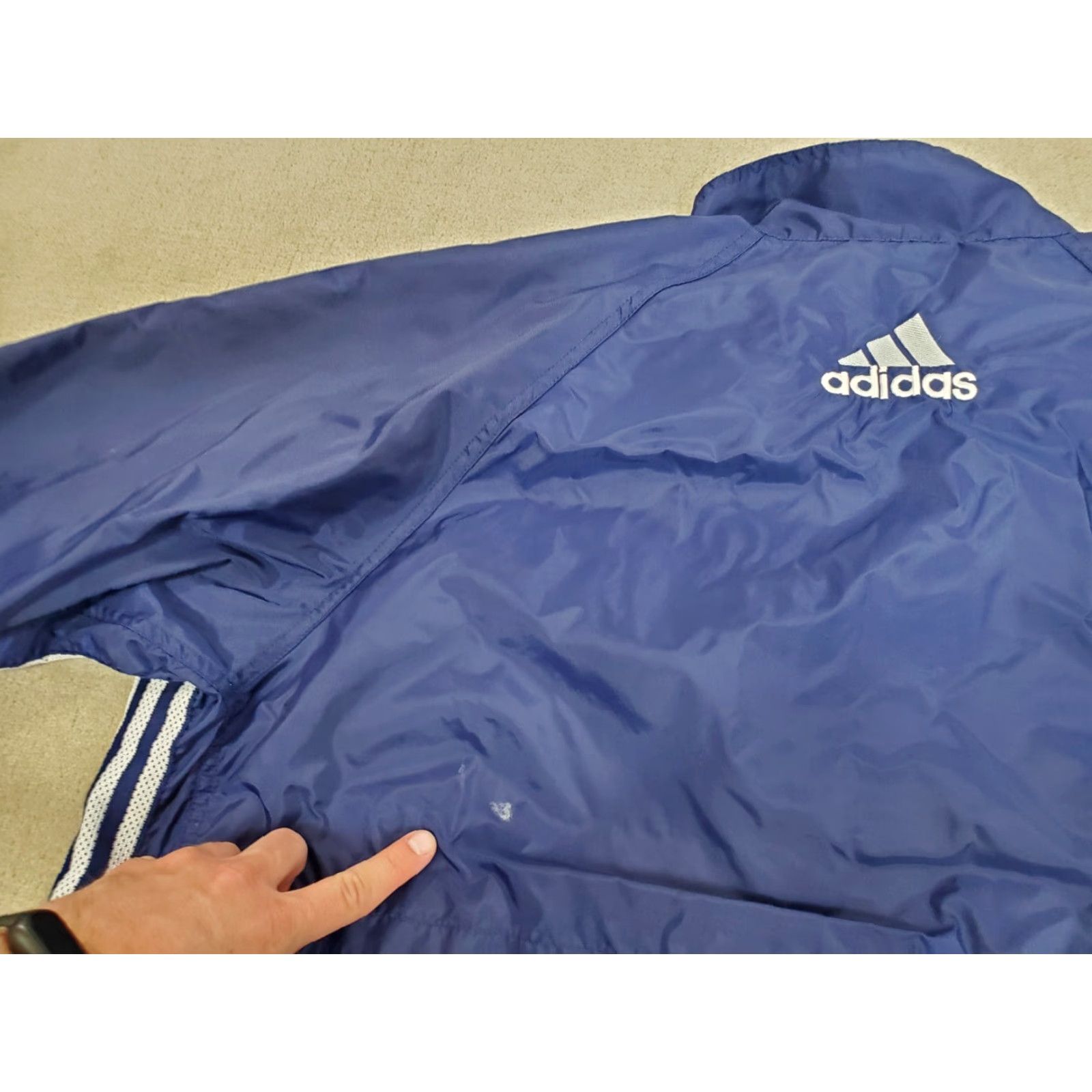 Adidas VINTAGE adidas Jacket Mens XL Blue Windbreaker Vented Coat Outdoors Y2K Size US XL / EU 56 / 4 - 6 Thumbnail