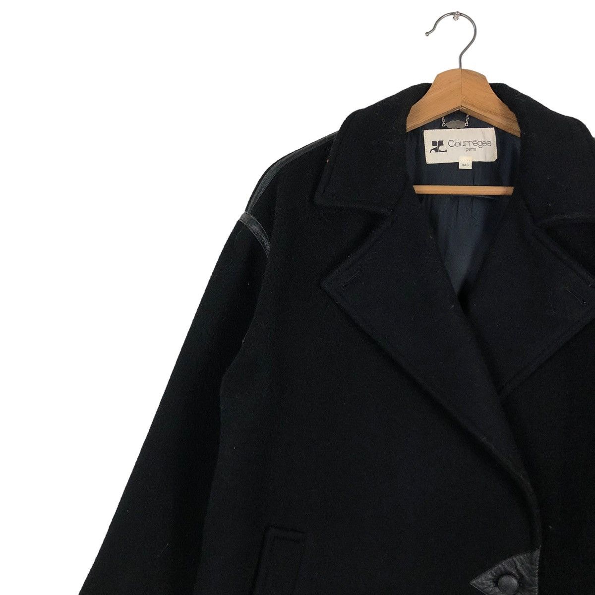 Issey Miyake 🔥VINTAGE WOOL JACKET DOUBLE BREAST COURREGES PARIS Size US M / EU 48-50 / 2 - 7 Thumbnail