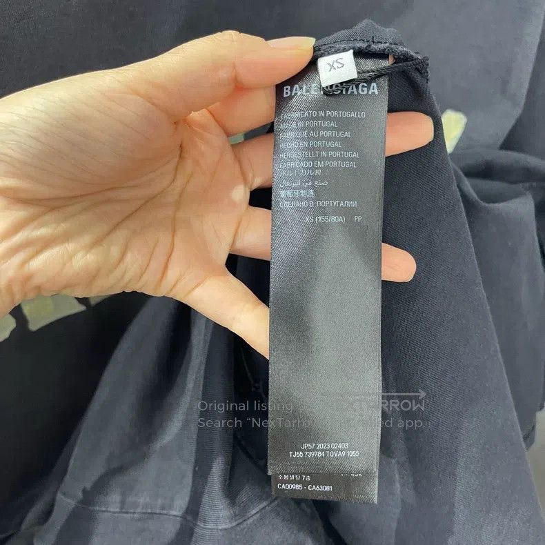 Balenciaga Balenciaga Tape Logo Printed Short Sleeve Size US XS / EU 42 / 0 - 4 Thumbnail