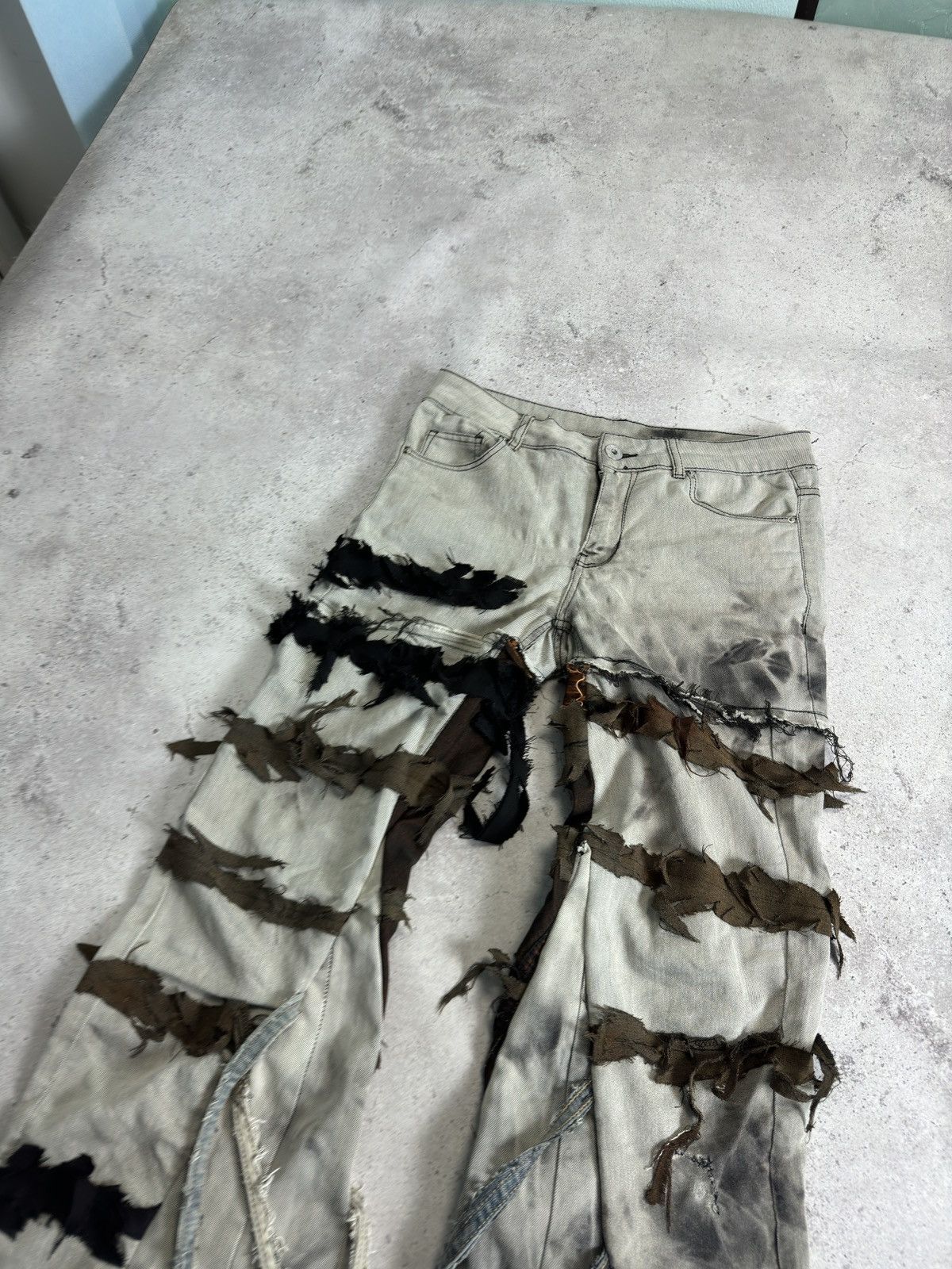 Japanese Brand Avant-Garde Bandage Bootcut Flare Rick Owen’s Style Pants Size US 30 / EU 46 - 5 Thumbnail