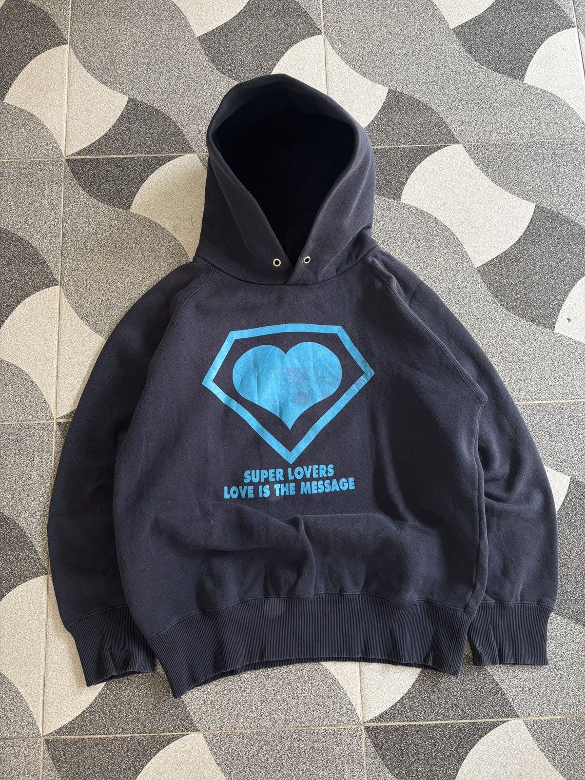 Vintage Worn Super Lovers Hoodie