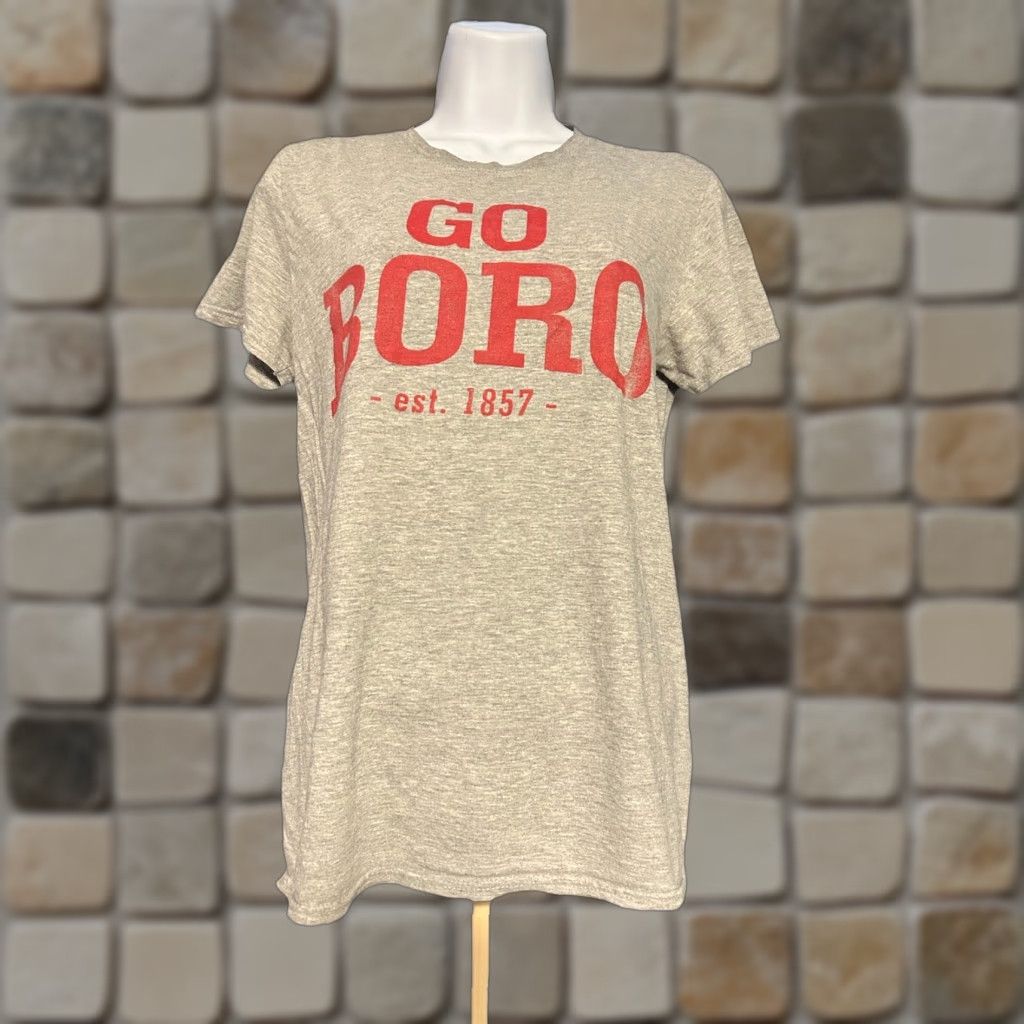 Gildan VINTAGE Edinboro University Shirt Women Small Short Sleeve Heather Gray Double Sided Size S / US 4 / IT 40 - 1 Thumbnail