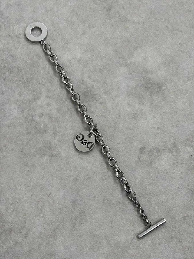 Dolce & Gabbana 2000s Dolce & Gabbana Logo Anchor Chain Link Bracelet Size ONE SIZE - 5 Thumbnail