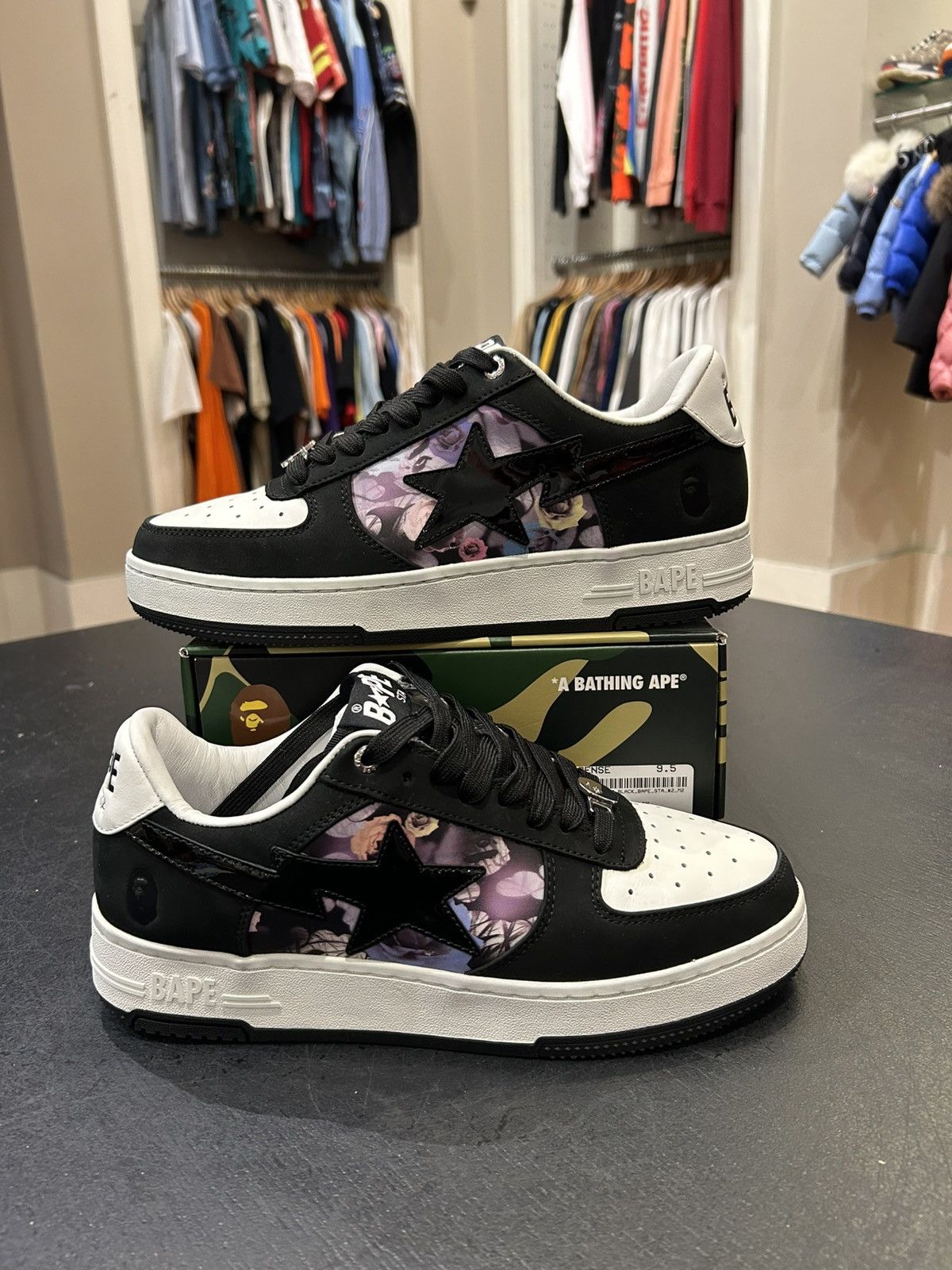 Bape Bape Sta #2 Black Roses Size US 9.5 / EU 42-43 - 1 Thumbnail