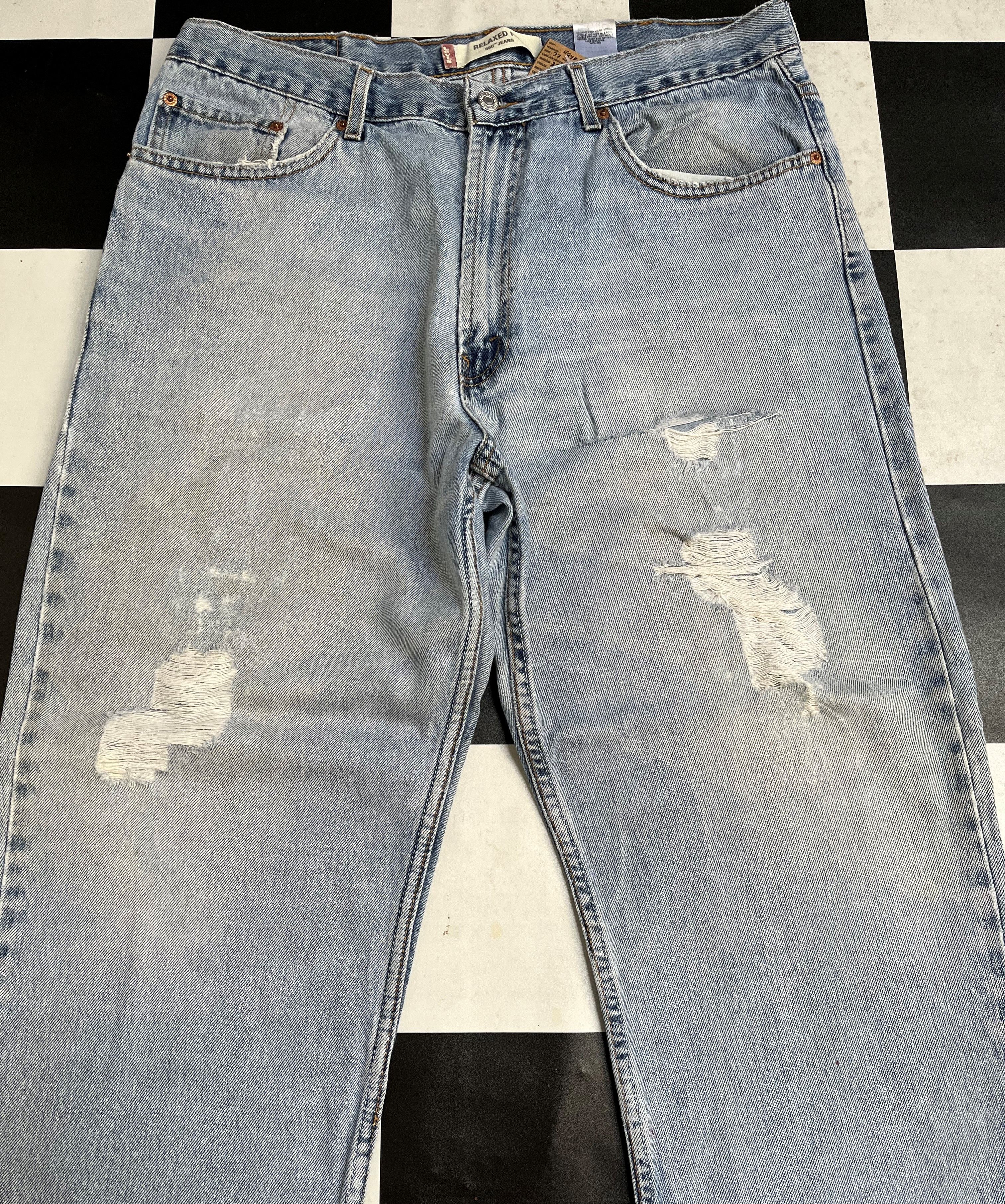 Levi's Vintage Levis 550 Relaxed Fit Jeans - L187 Size US 37 - 3 Thumbnail