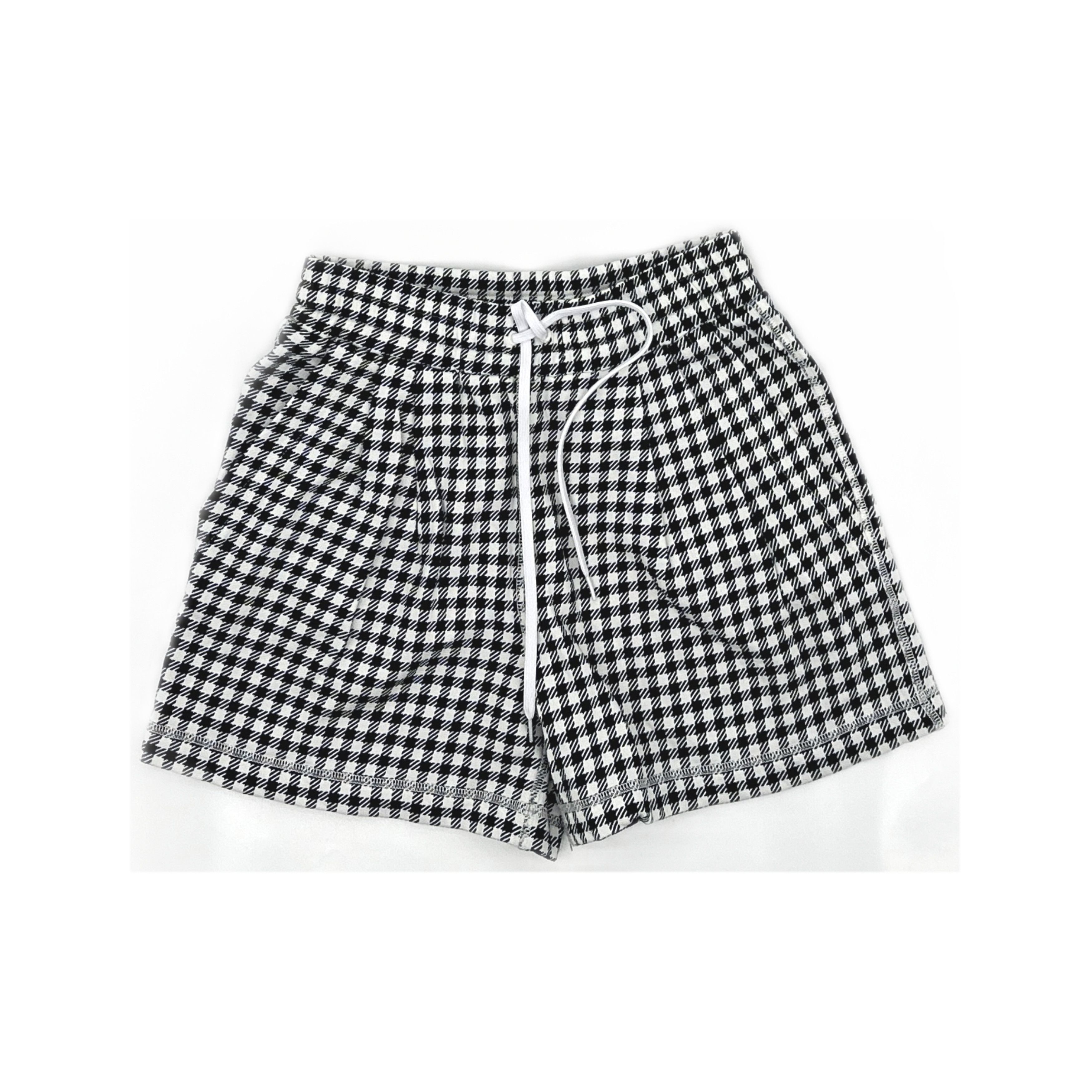 Miu Miu Miu Miu Houndstooth Drawstring Shorts Size 38 Size 26" / US 2 / IT 38 - 1 Thumbnail