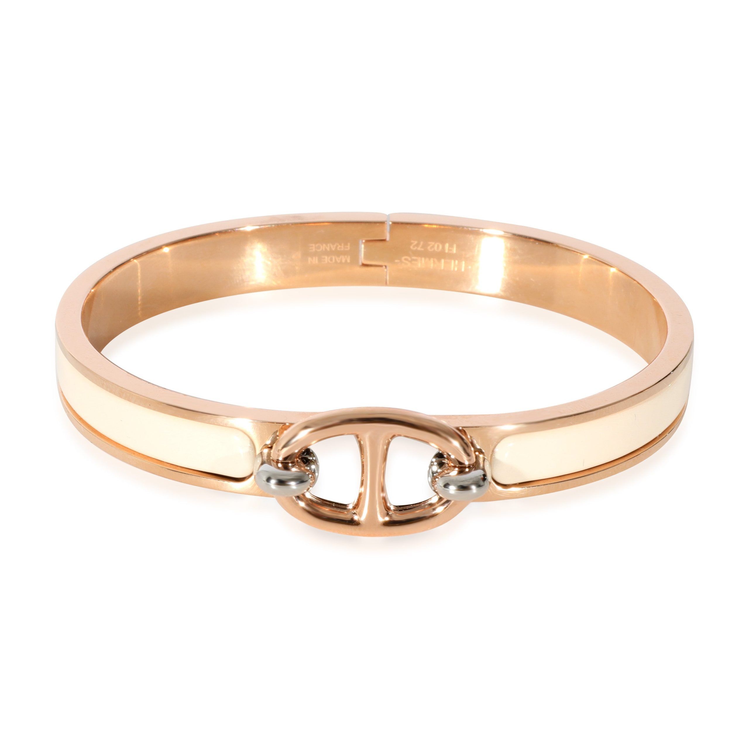 Hermès Mini Clic Chaine d’Ancre Bracelet In Creme
