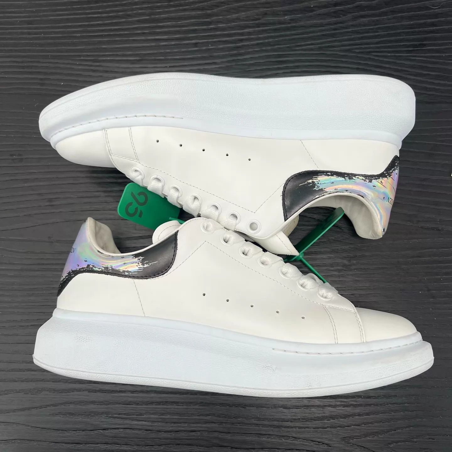 Alexander McQueen McQueen Black & Silver Silver Toe Sneaker 42 Size US 9 / EU 42 - 4 Thumbnail