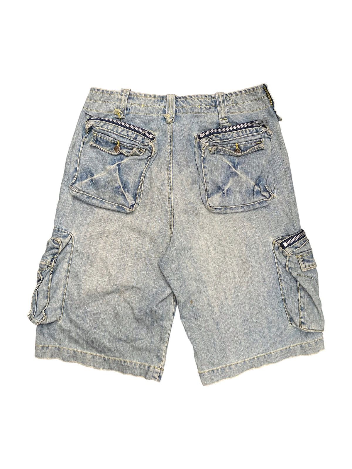 Alexander McQueen MCQ Denim Cargo Big Pocket Faded Pants Size US 30 / EU 46 - 2 Thumbnail