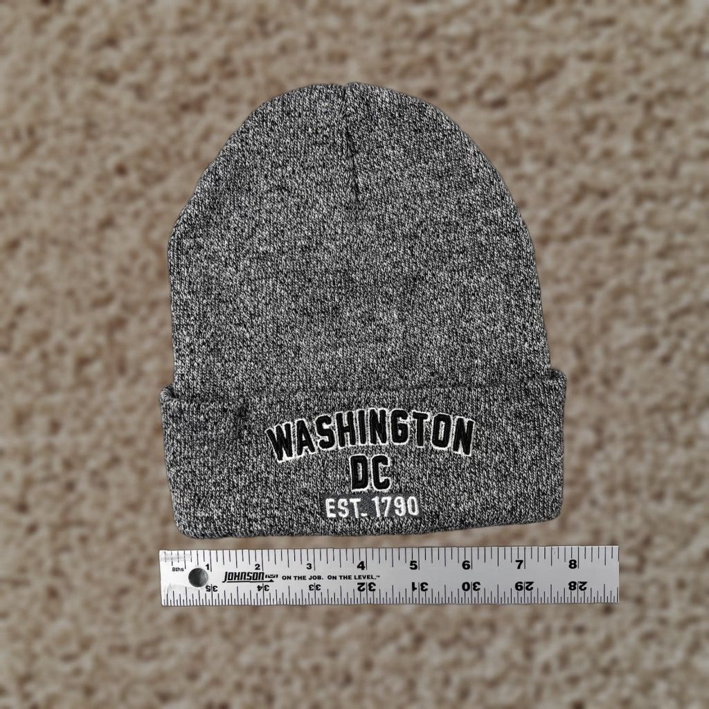 Vintage E by Elidan Beanie Adult One Size Gray 100% Acrylic Knit Unisex Adults Solid Outdoor Ski Adjustable Lightweight Size ONE SIZE - 1 Thumbnail