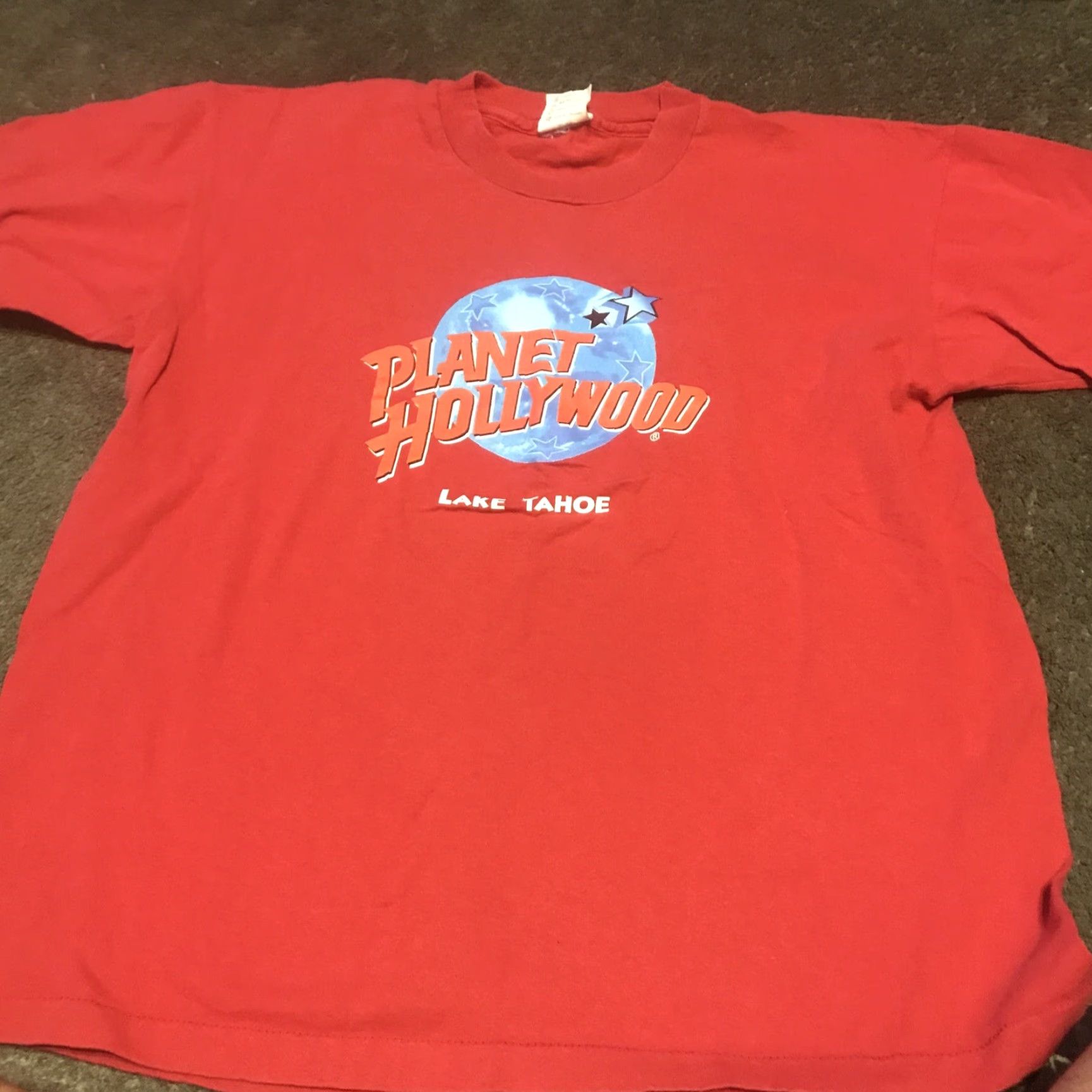 Planet Hollywood VINTAGE Planet Hollywood T-Shirt Red 100% Cotton Size L Mens Graphic Tee Size US L / EU 52-54 / 3 - 2 Thumbnail