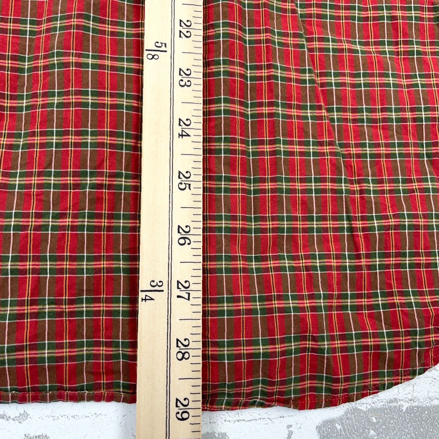 Ralph Lauren Ralph Lauren Shirt Men Medium Red Green Plaid Button Up Classic Fit Tartan Dress Size 40R - 6 Thumbnail