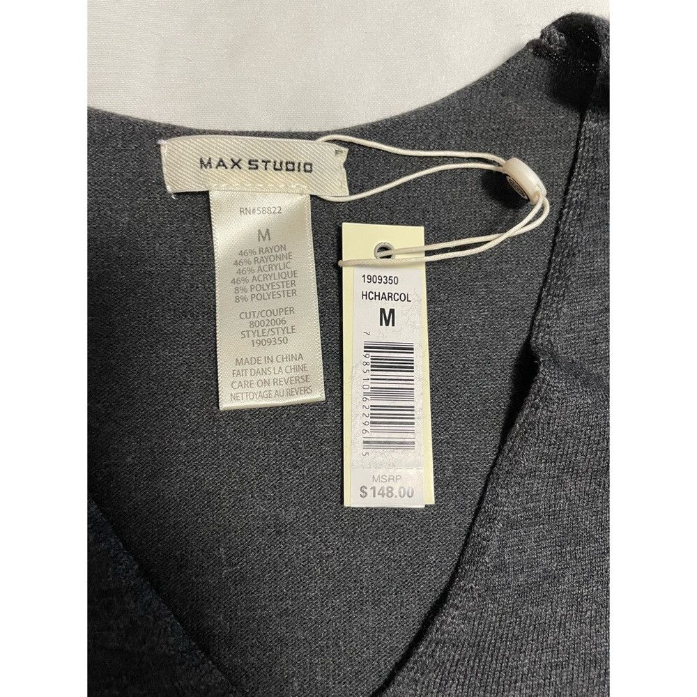 Other NWT New $148 Max Studio Elbow Sleeve Sweater Grey Midi Dres Size M / US 6-8 / IT 42-44 - 8 Thumbnail