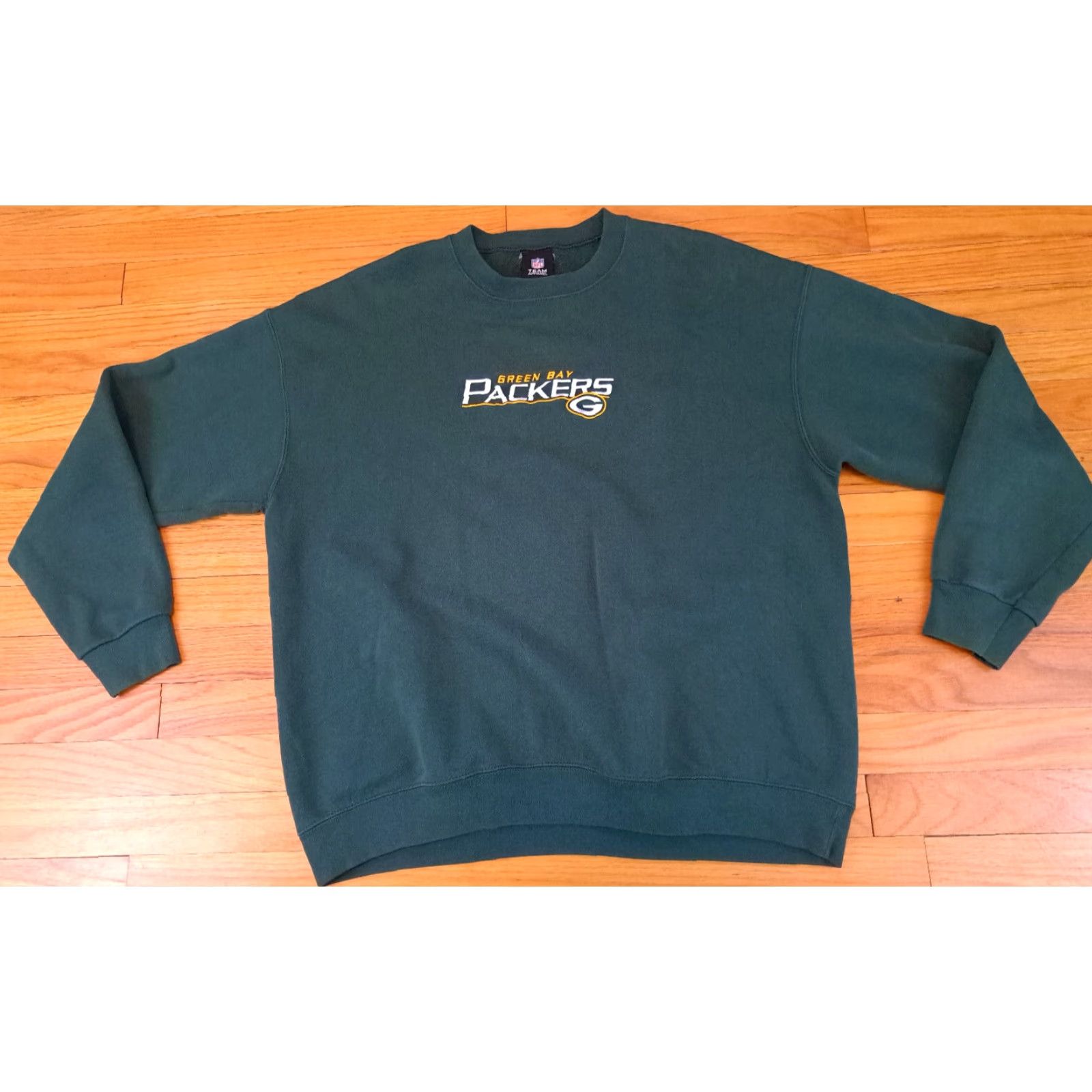 NFL VINTAGE NFL Green Bay Packers Embroidered Sweatshirt Green XL Unisex Adults Crew Neck Long Sleeve Football Theme Size US XL / EU 56 / 4 - 3 Thumbnail