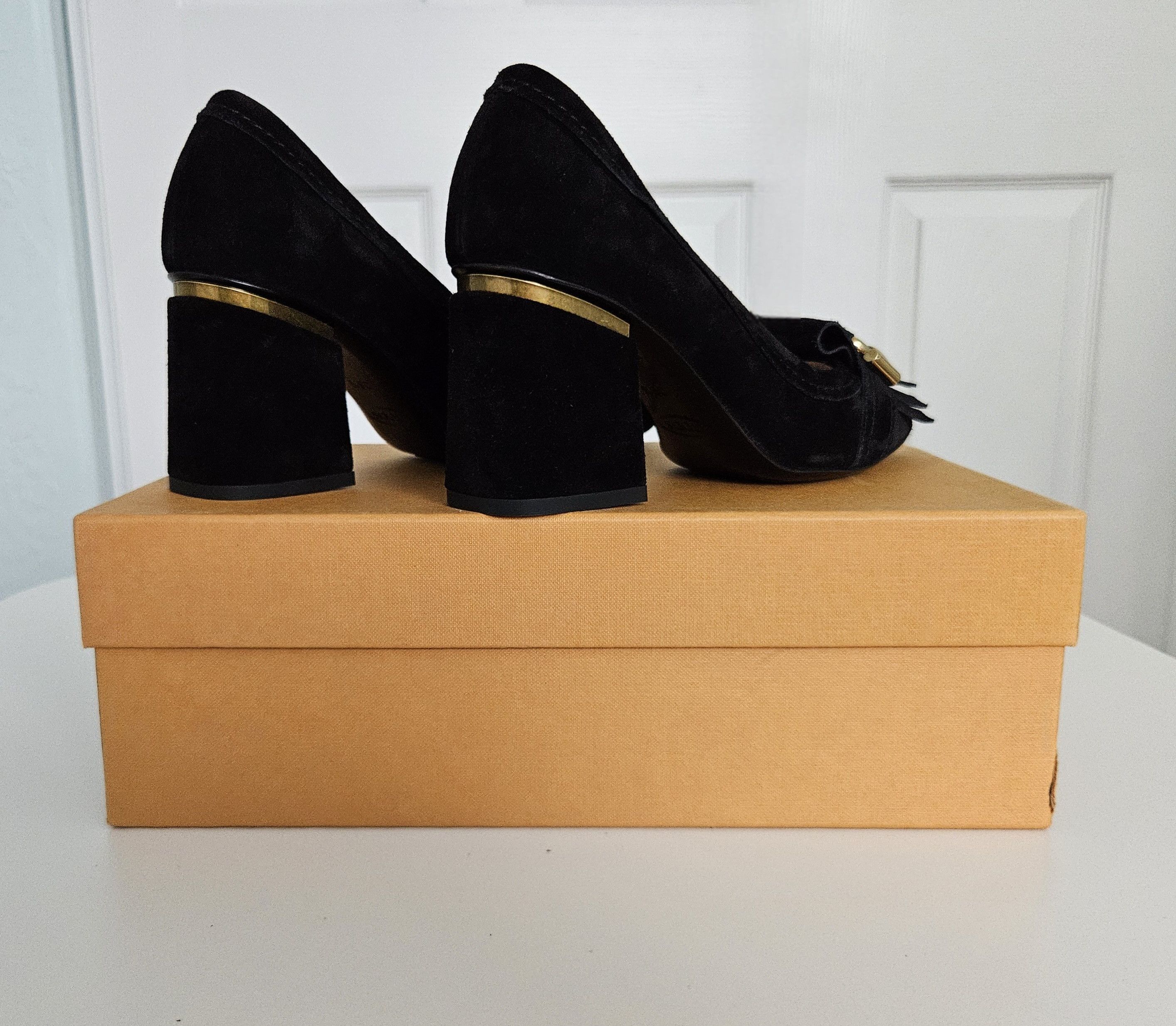 Tod's Tod’s Black Suede Block Heel Pumps - Size US 6.5/EU 36.5,New Size US 6.5 / IT 36.5 - 5 Thumbnail